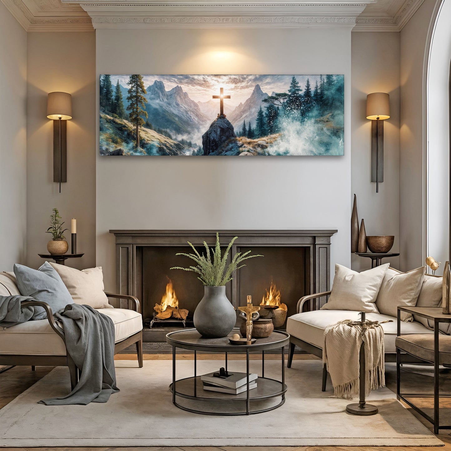 Cross On A Hill Faith Wall Art II