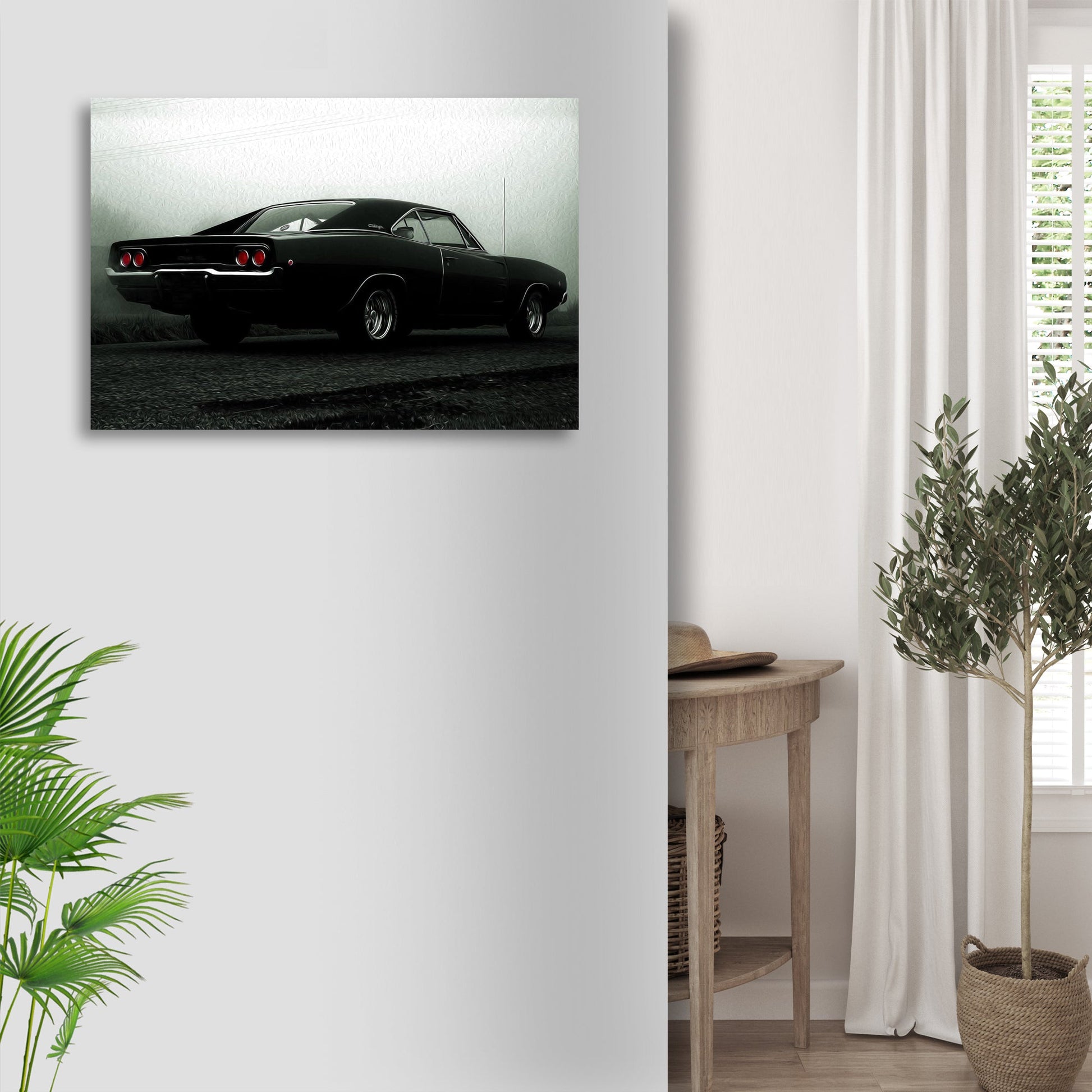 Race Car Vintage Canvas Wall Art