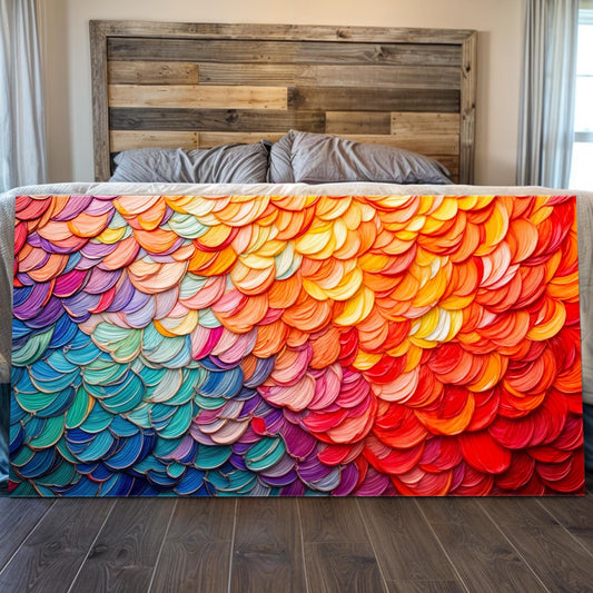 Fiery Dance Impasto Wall Art