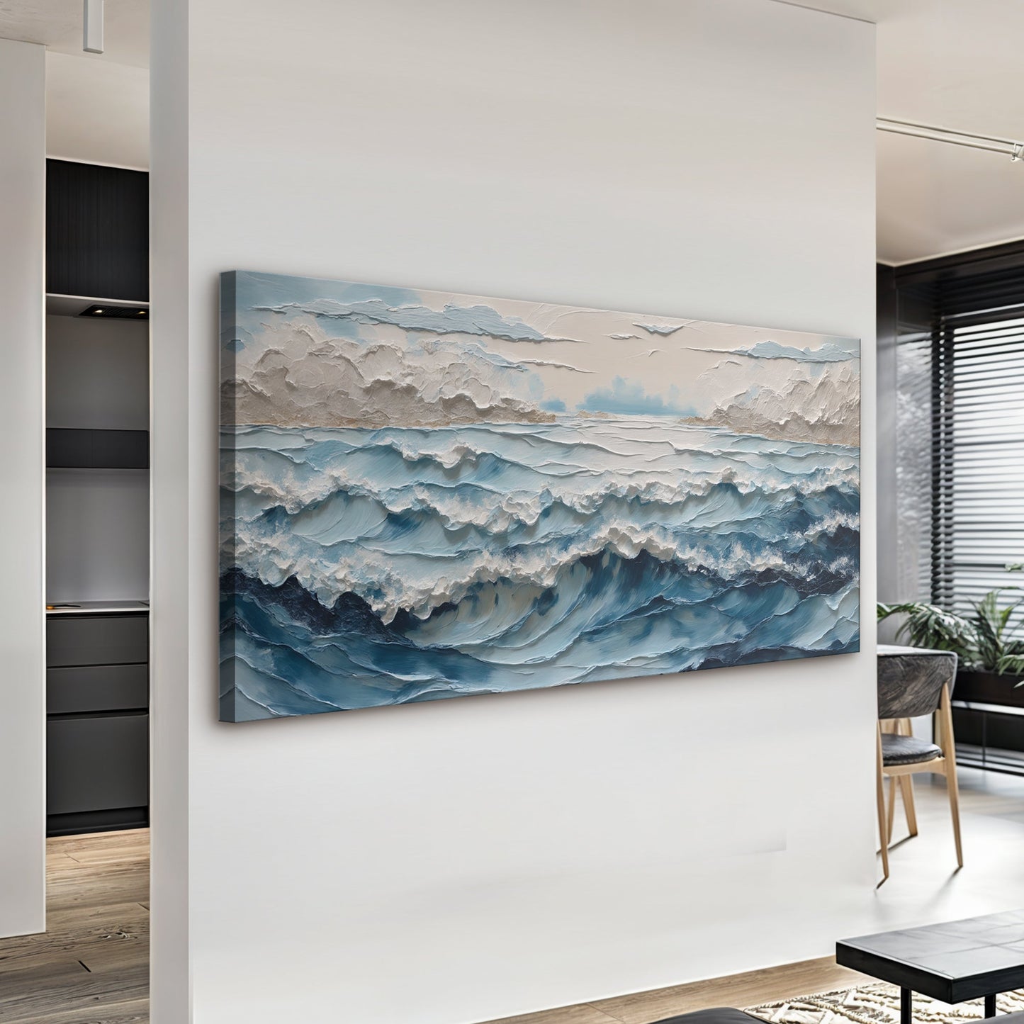 Ocean Embrace Impasto Wall Art