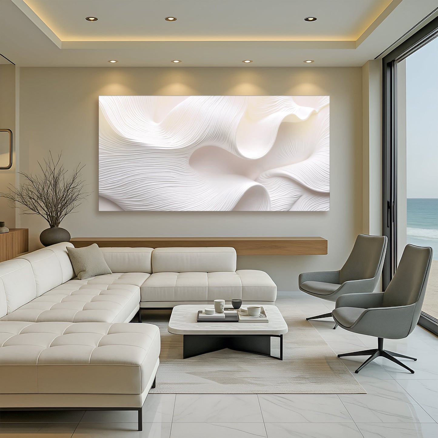 Minimalist Waves Wall Art II