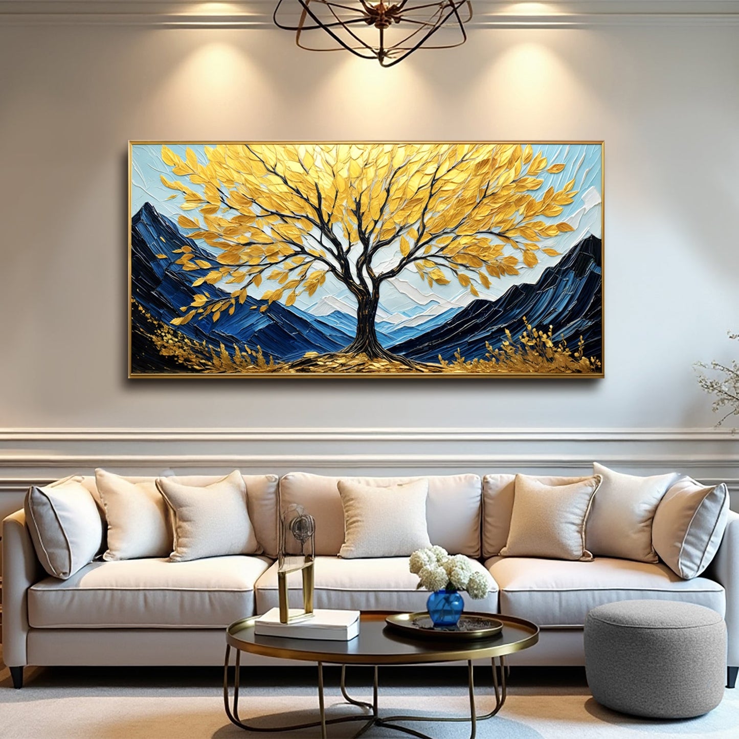 Golden Sanctuary Impasto Wall Art