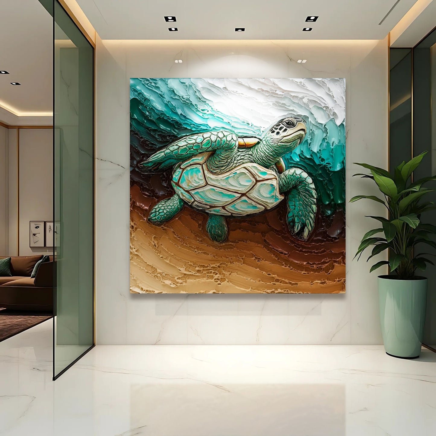 3D Turtle Wall Art