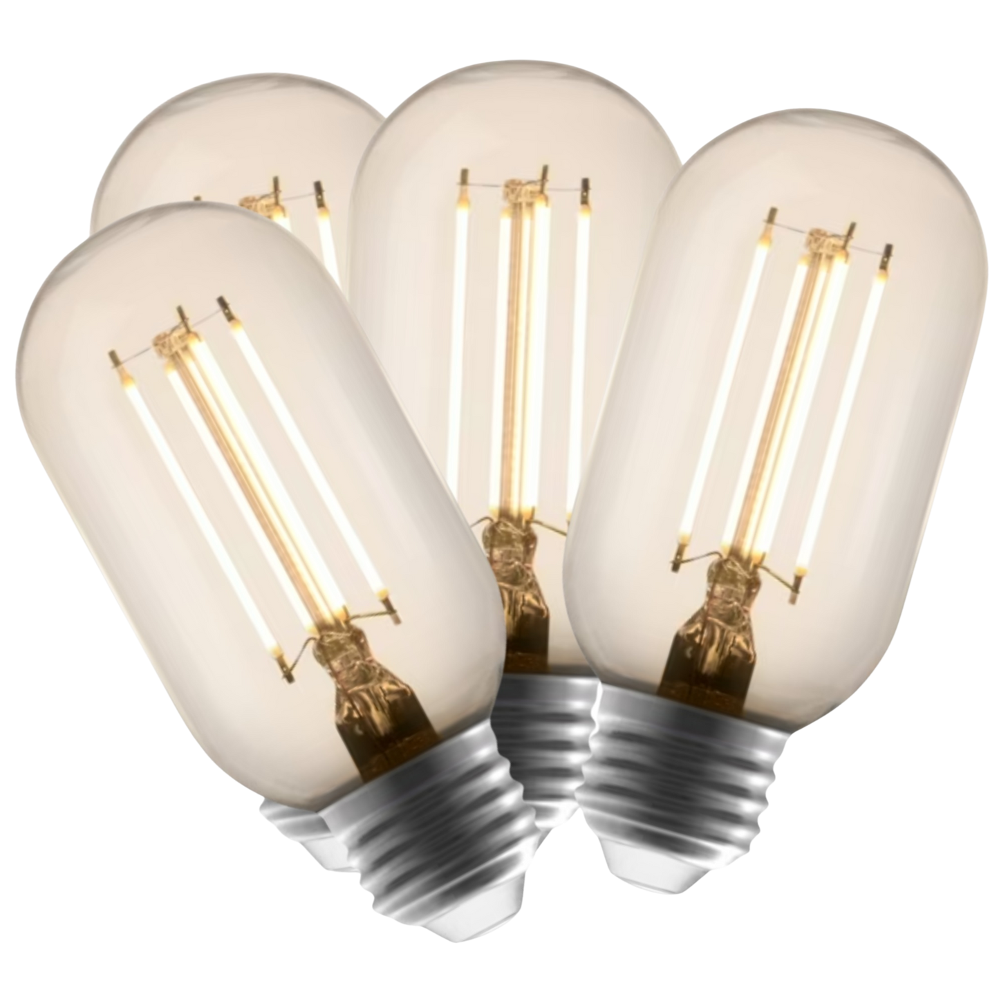 4 Pack - Dimmable LED Vintage Tube 40W Eq.