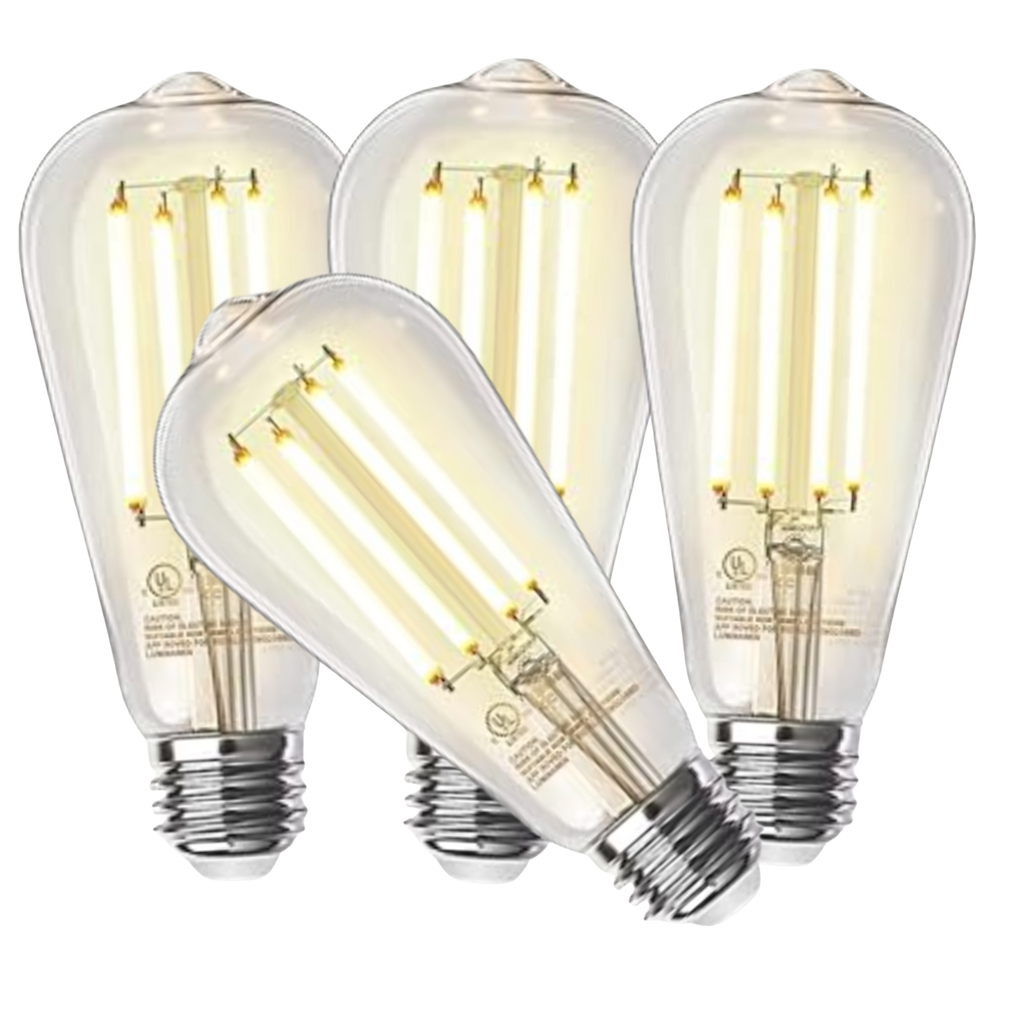 4 Pack - Dimmable Teardrop LED Vintage 60W Eq.