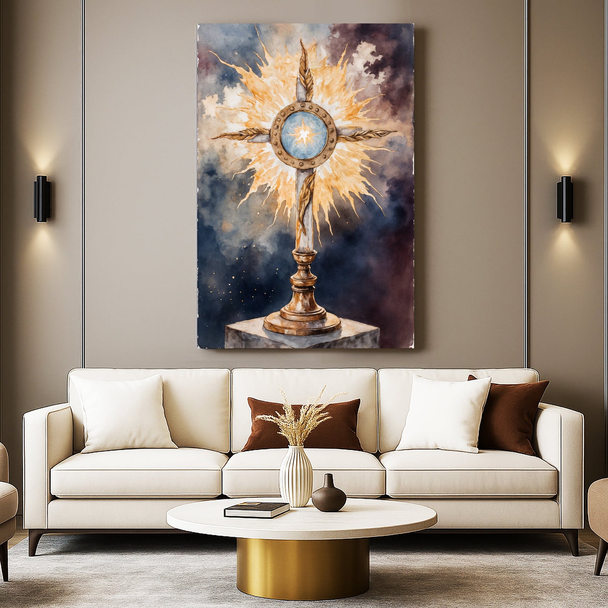 Holy Eucharist in Monstrance Faith Wall Art II