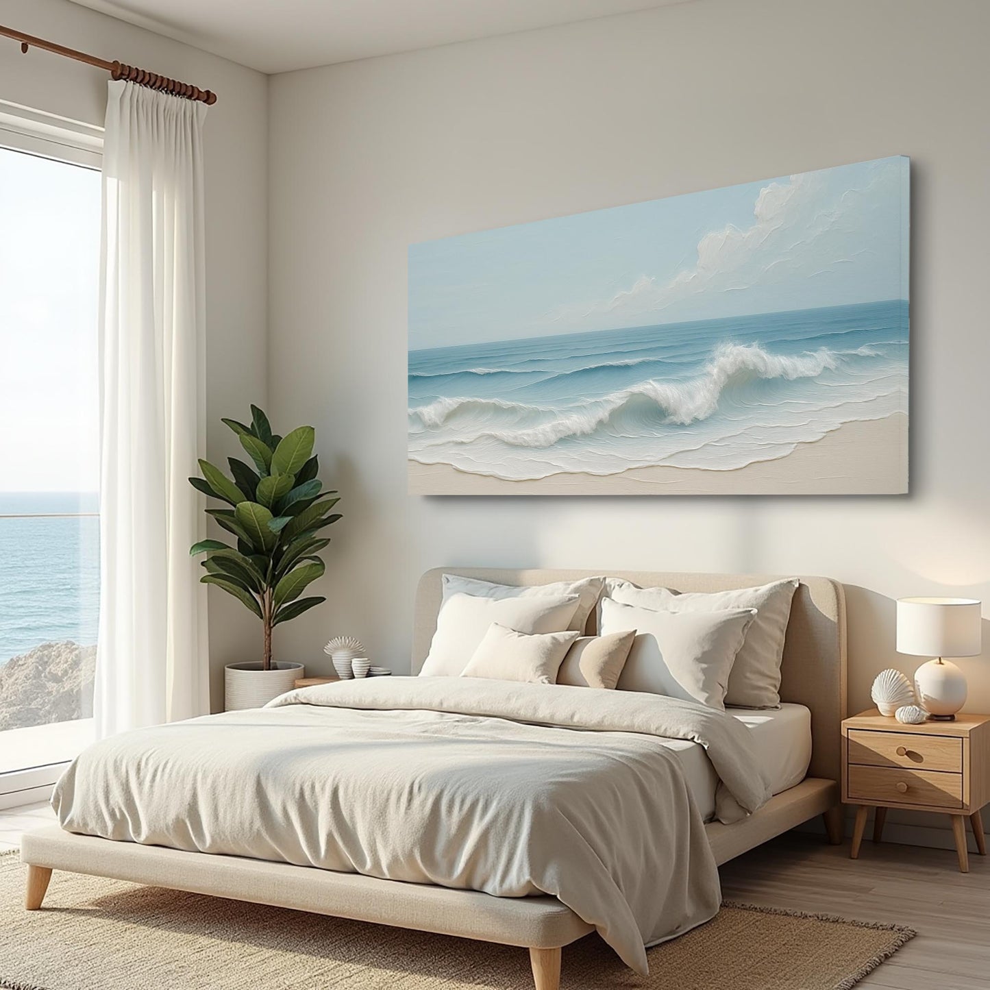 Serene Ocean Wave Coastal Wall Art VIII