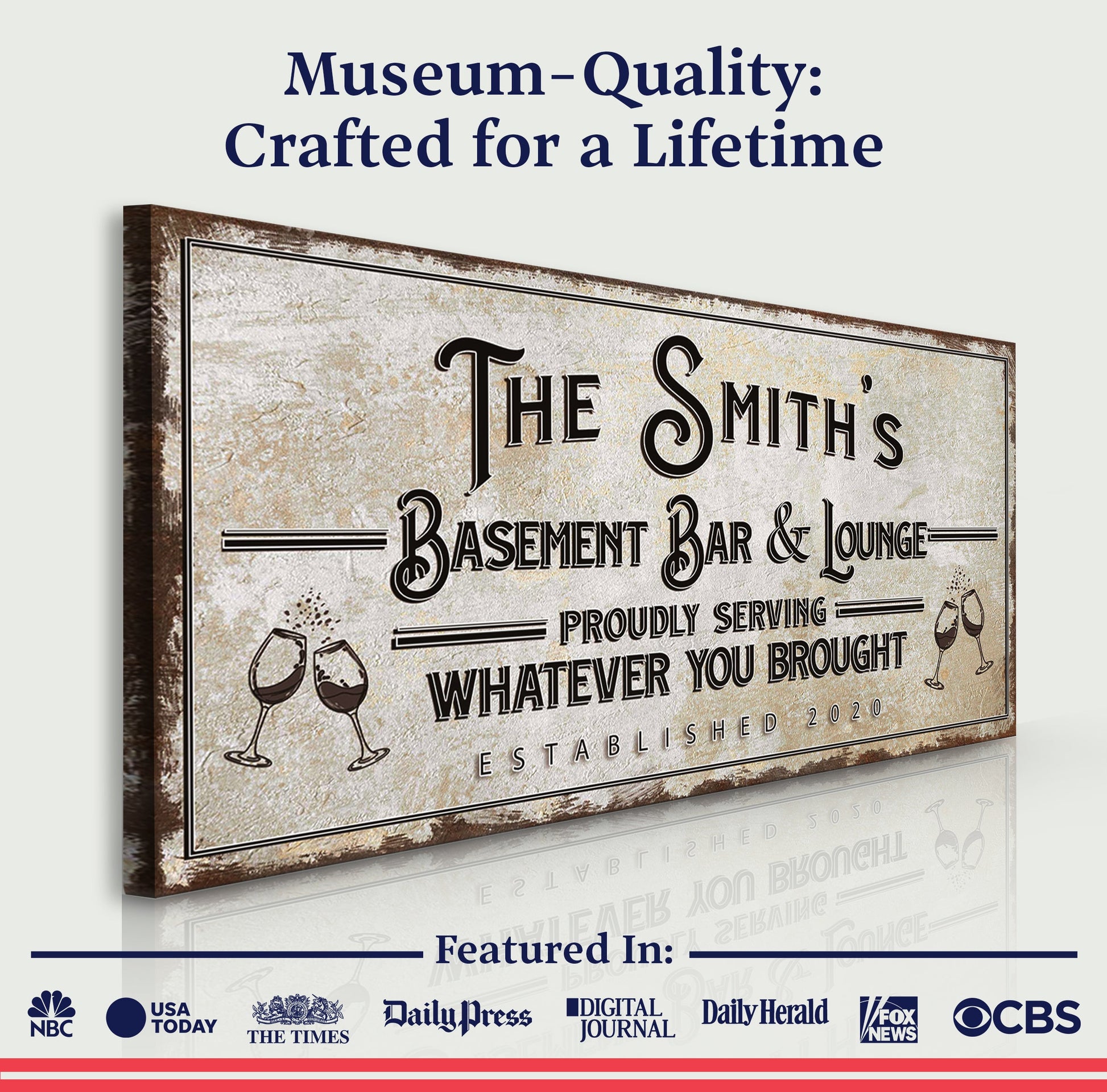 Basement Bar And Lounge Sign X