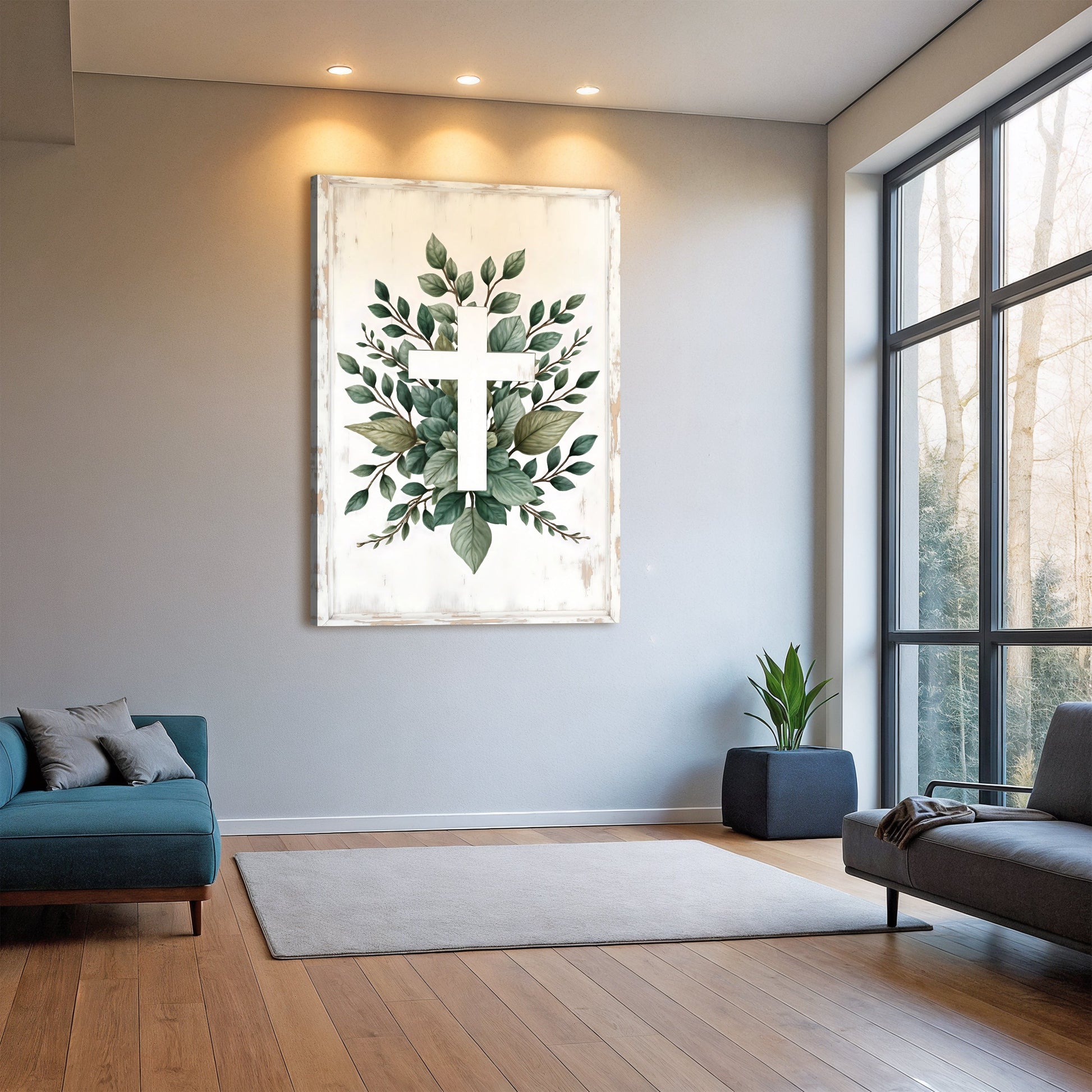 Minimalist Cross Faith Wall Art II