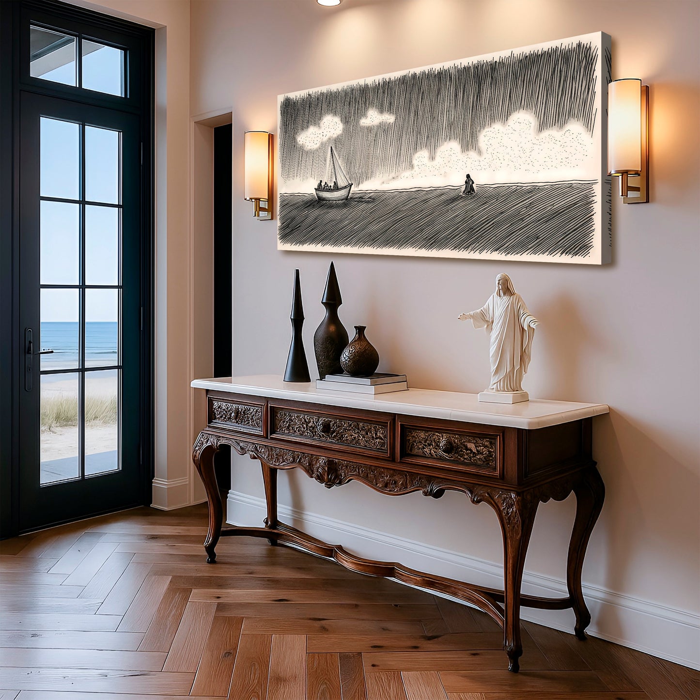 Jesus Walking On Water Faith Wall Art V