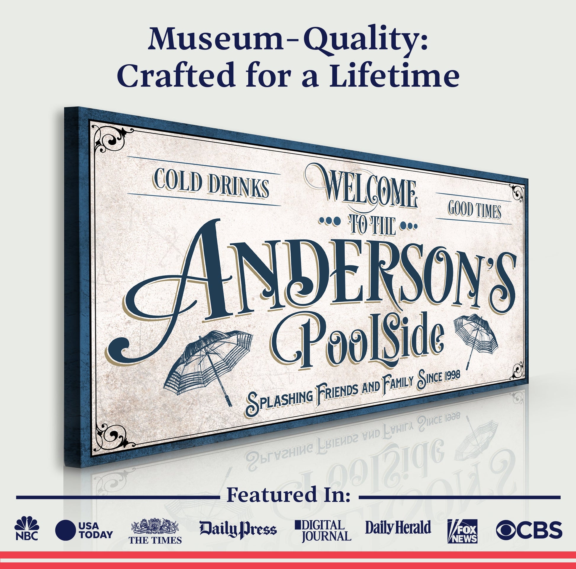 Personalized Pool Party Sign