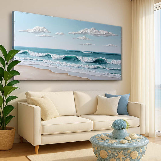 Serene Ocean Wave Coastal Wall Art XI