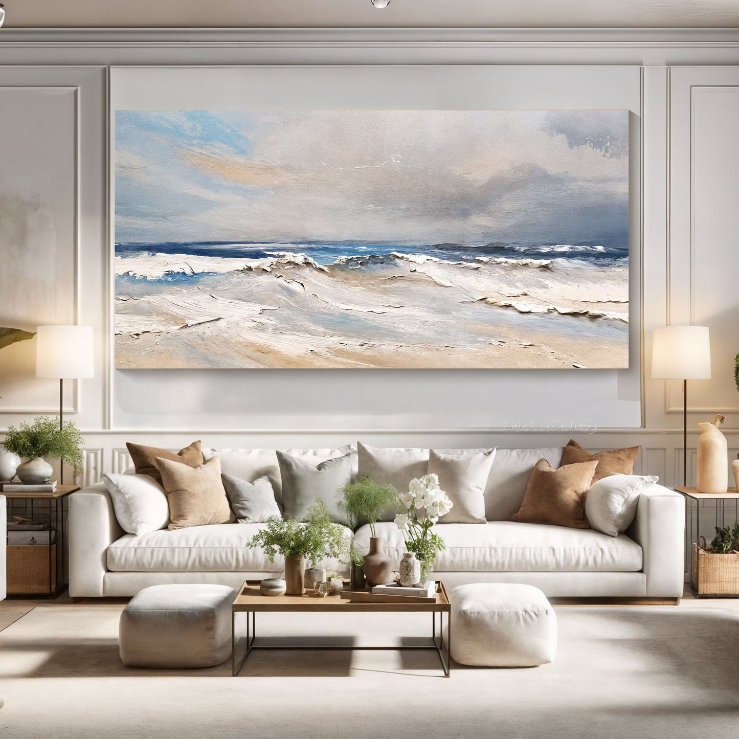Serene Ocean Wave Coastal Wall Art IX