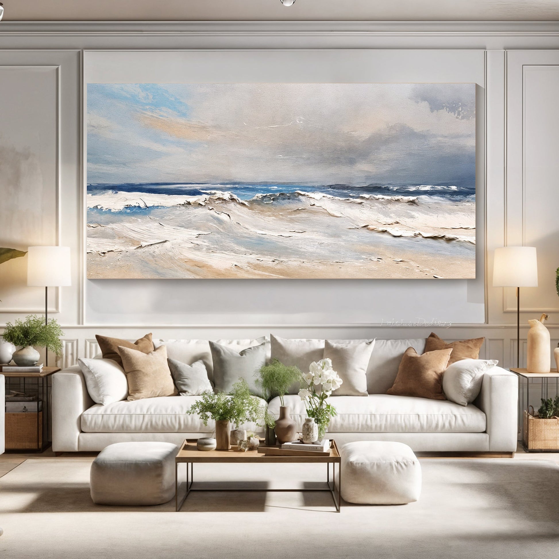 Serene Ocean Wave Coastal Wall Art IX