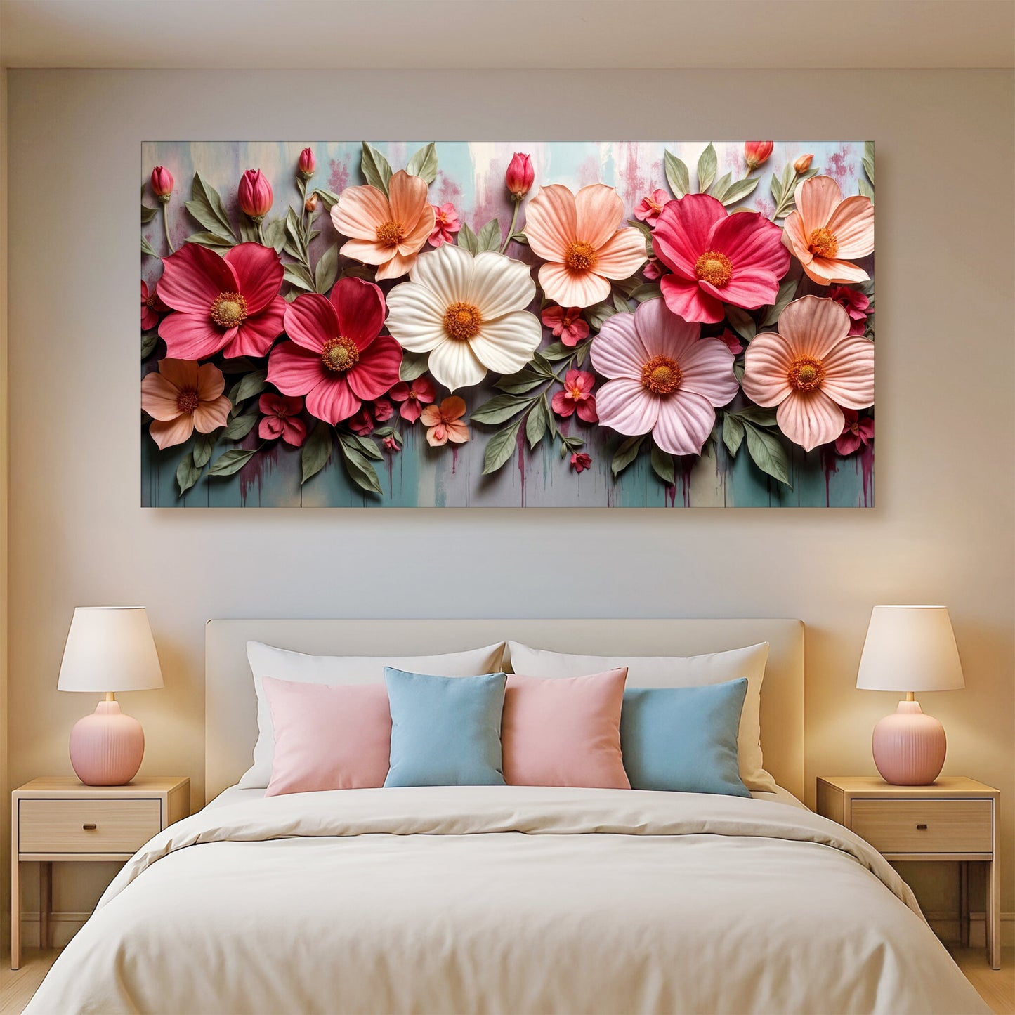 Colorful Floral Realistic Wall Art II