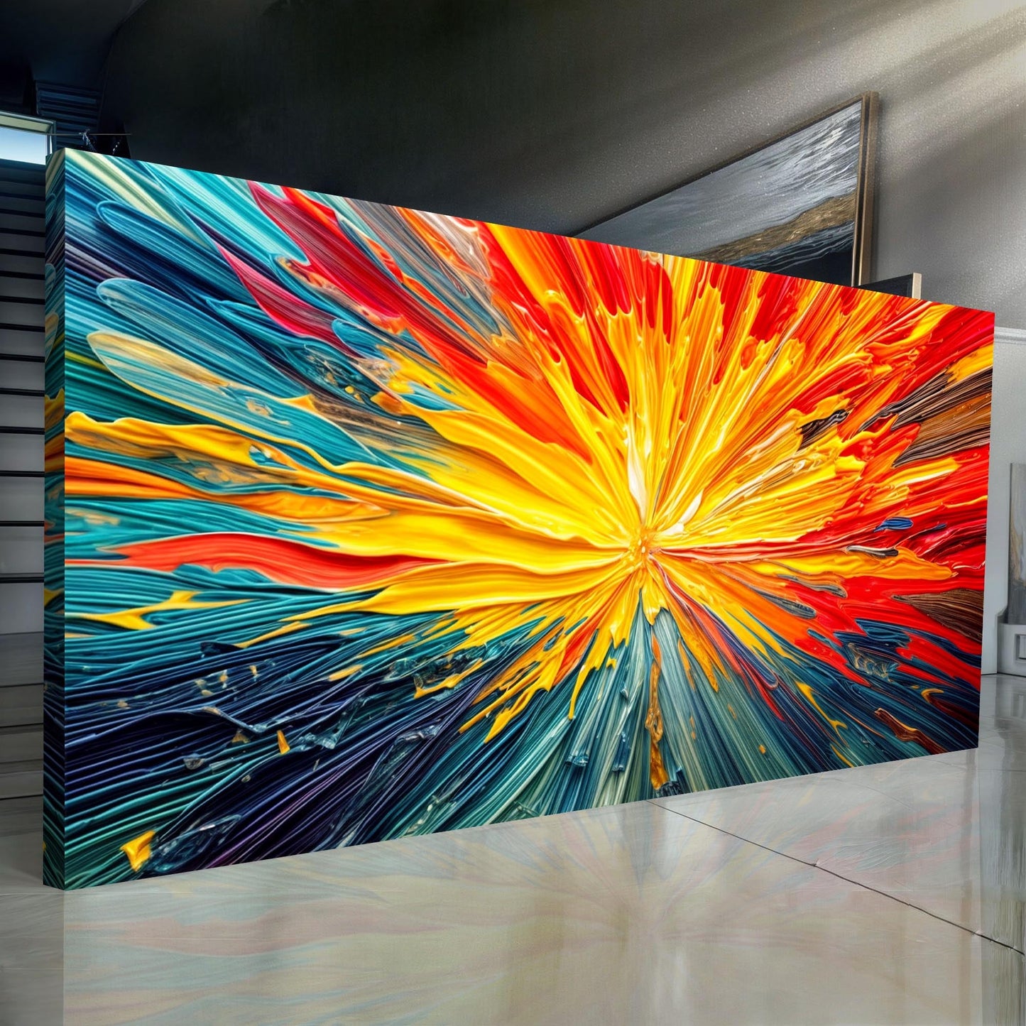 Solar Flare Impasto Wall Art
