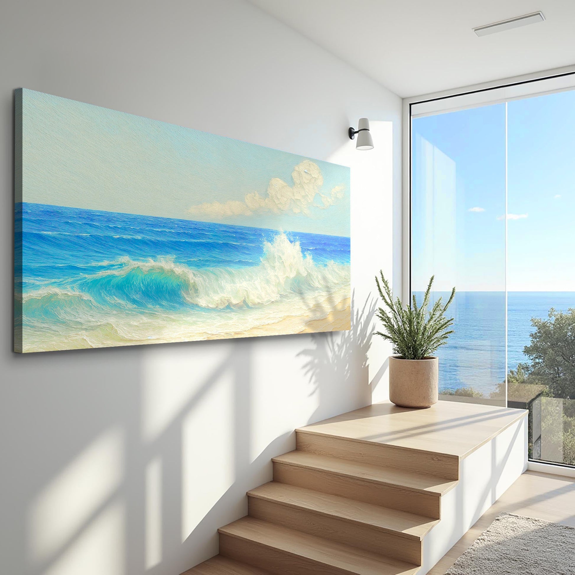 Serene Ocean Wave Coastal Wall Art XIII