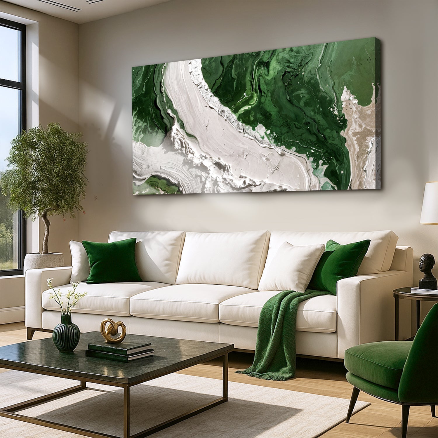 Green Rivers Abstract Wall Art IV