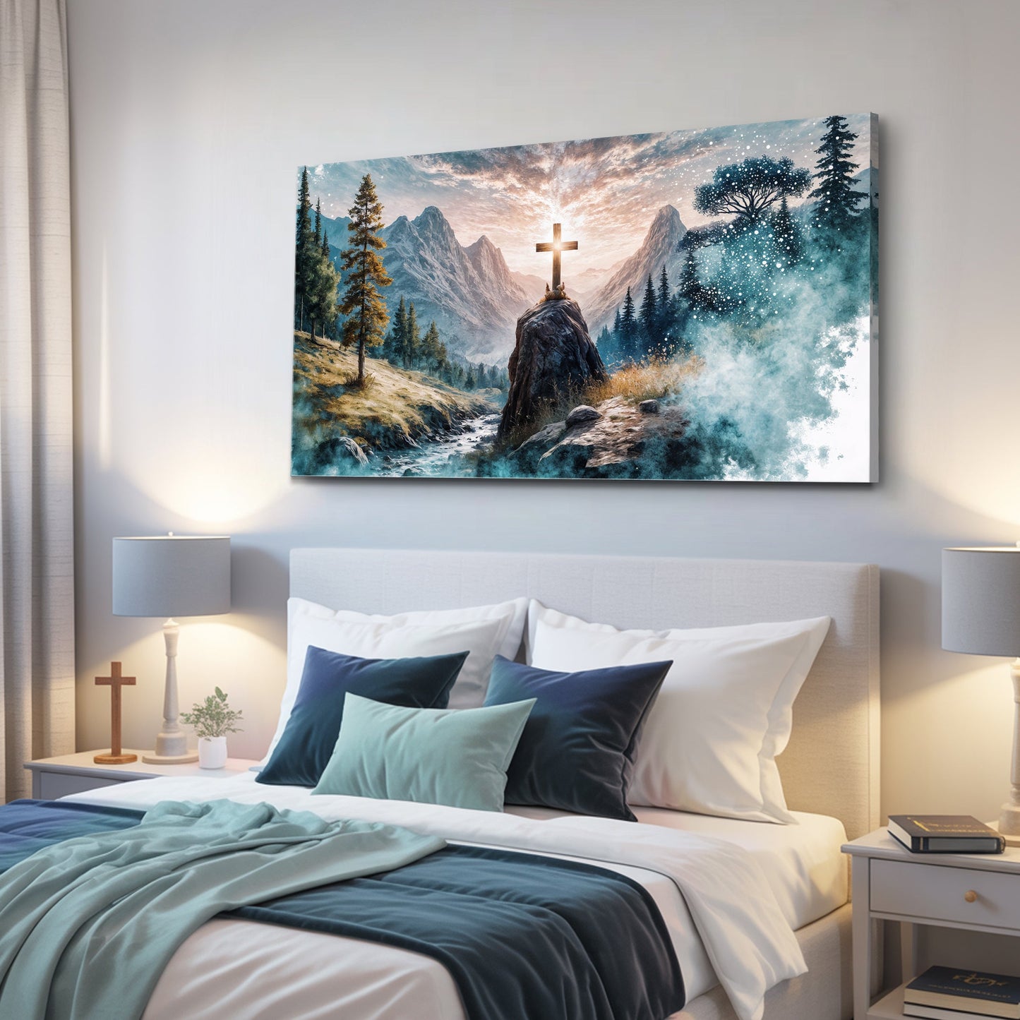 Cross On A Hill Faith Wall Art