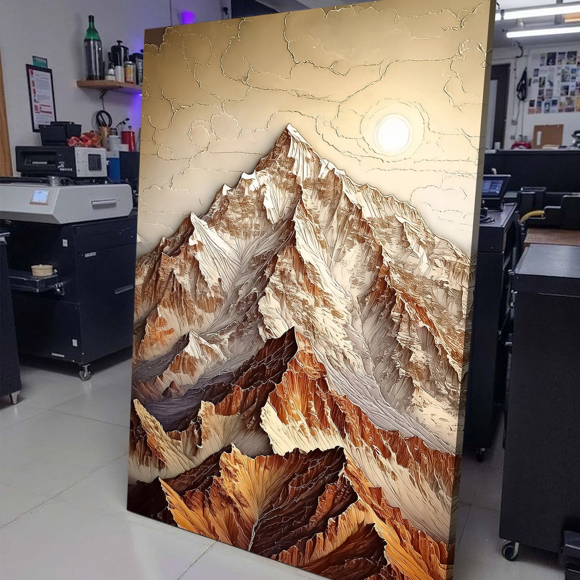 3D Minimalist Mountain Wall Art