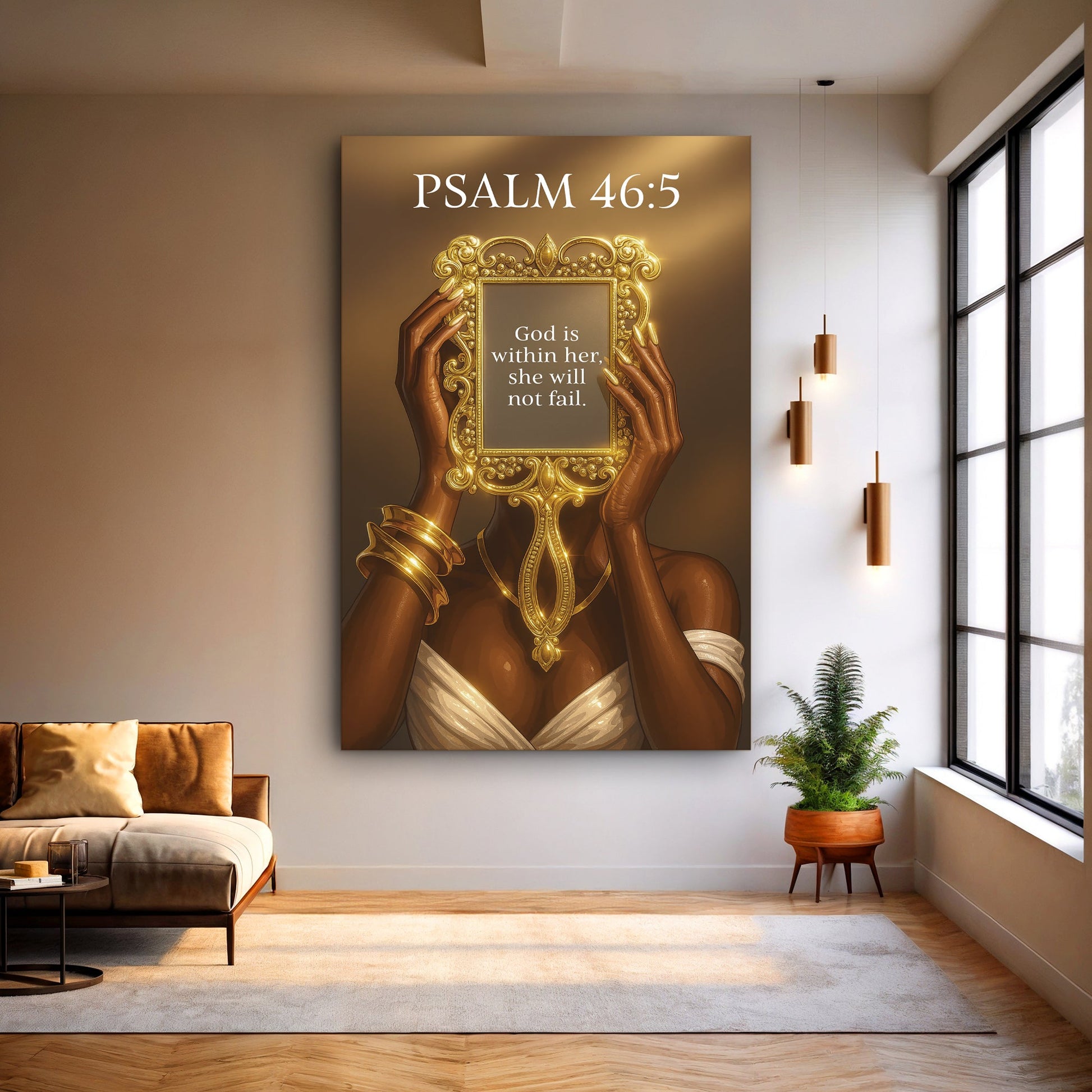 God Is Within Her She Will Not Fall Psalm 46:5 Faith Sign VII