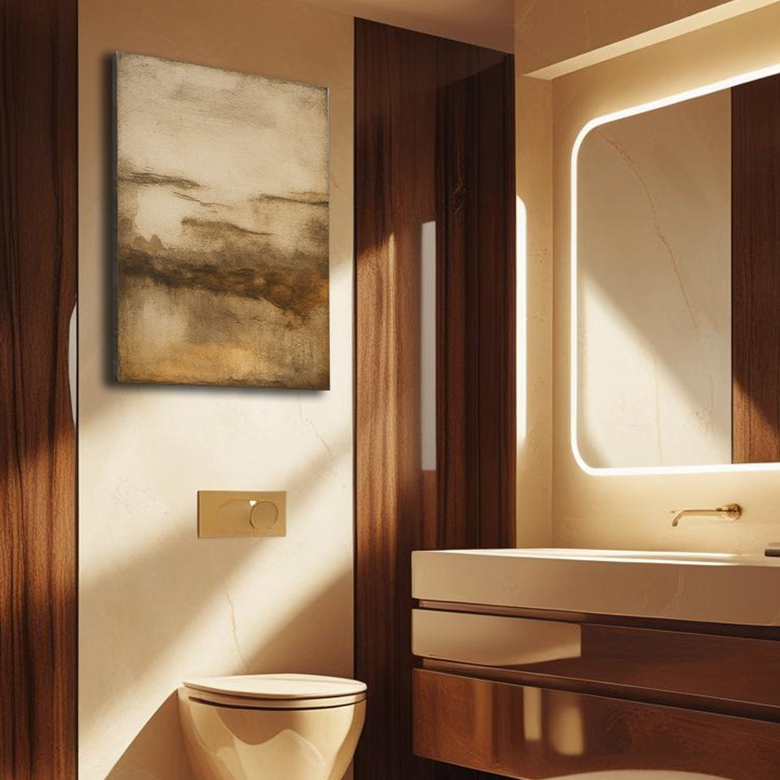 Neutral Abstract Impasto Wall Art