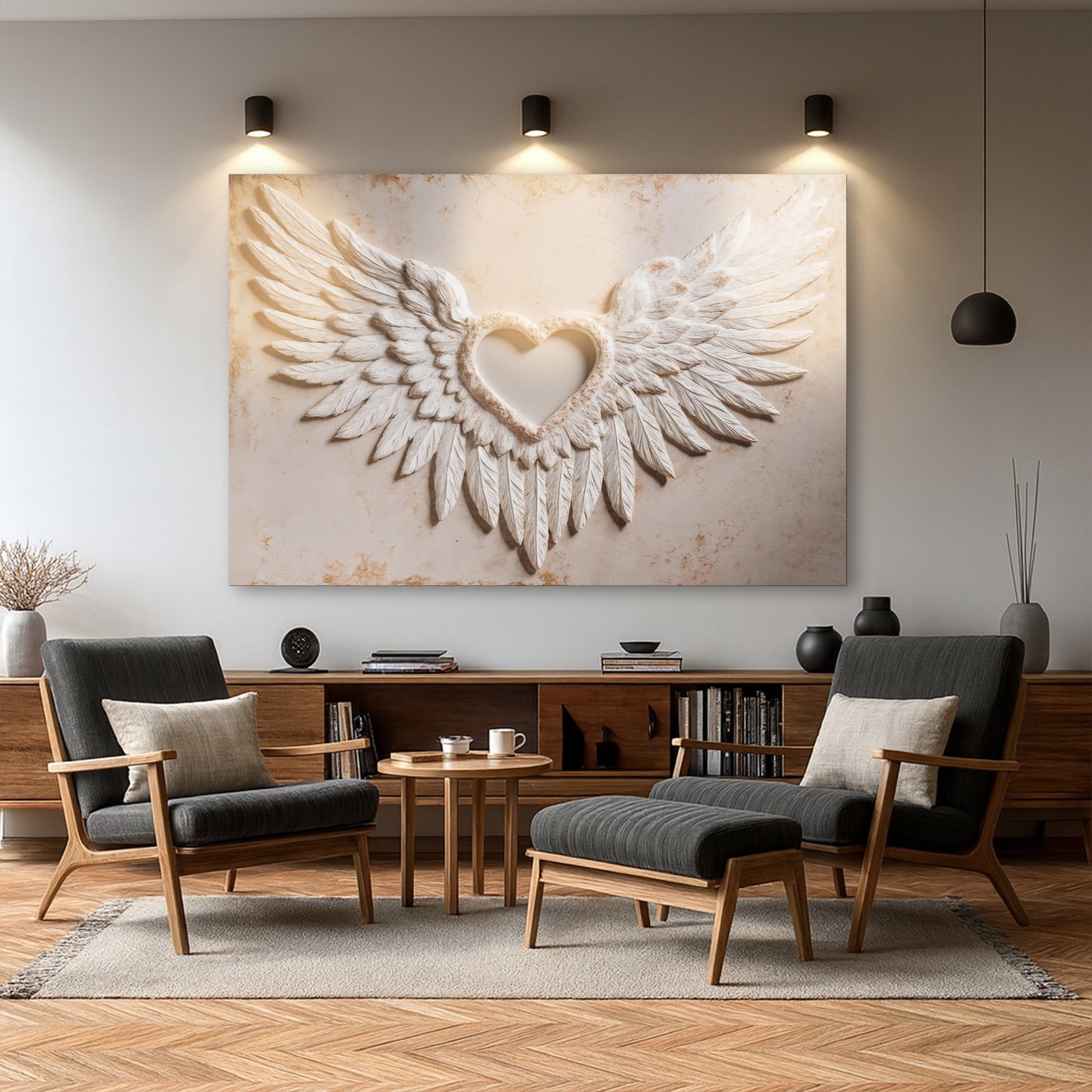 Wings of Love Abstract Wall Art II