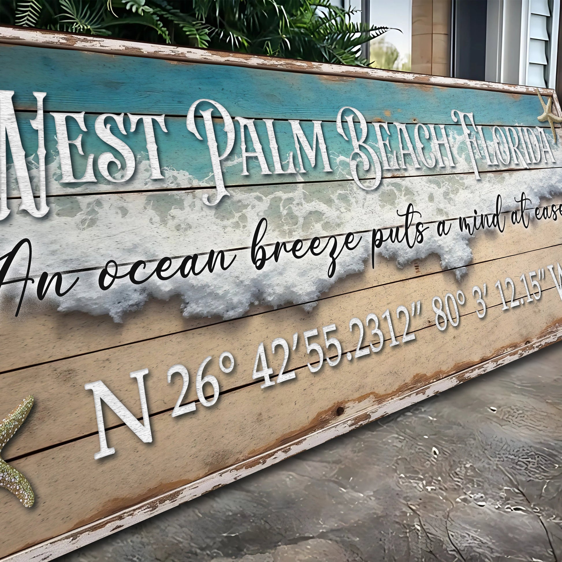 Personalized Beach House Coastal Sign II