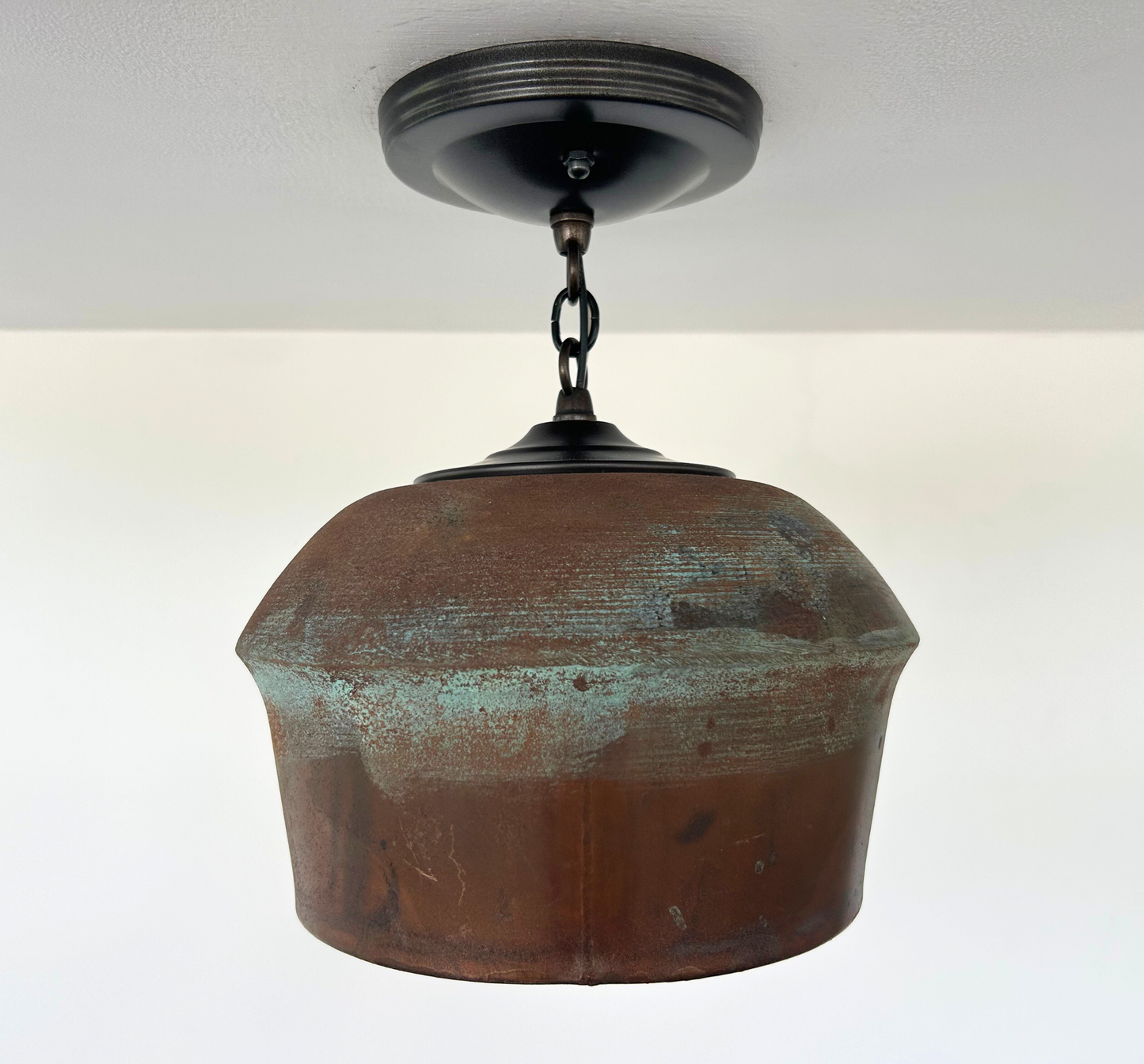 HANDCRAFTED Copper Pendant Light Fixture With Chain