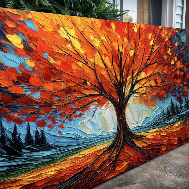 Autumn Fire Impasto Wall Art