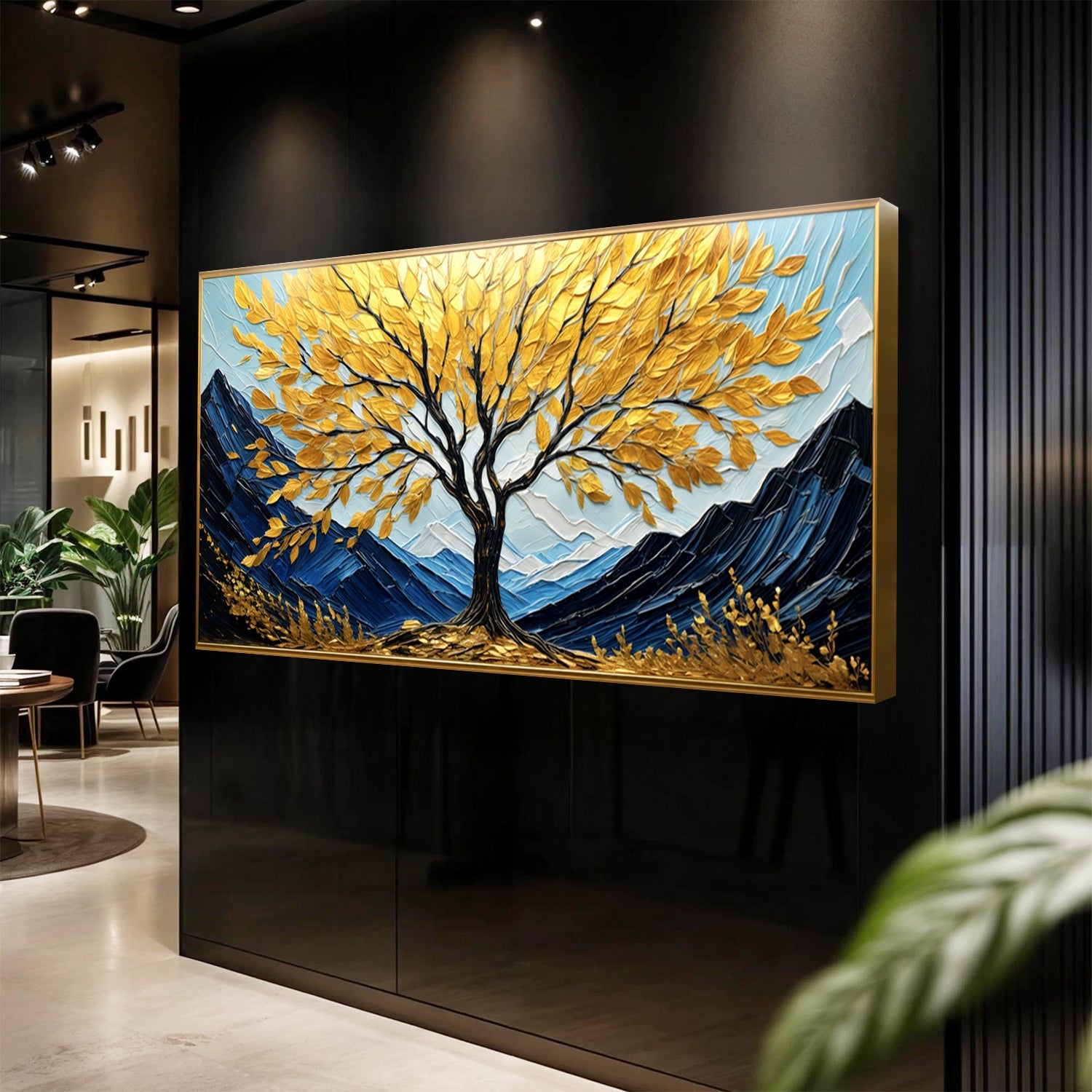 Golden Sanctuary Impasto Wall Art