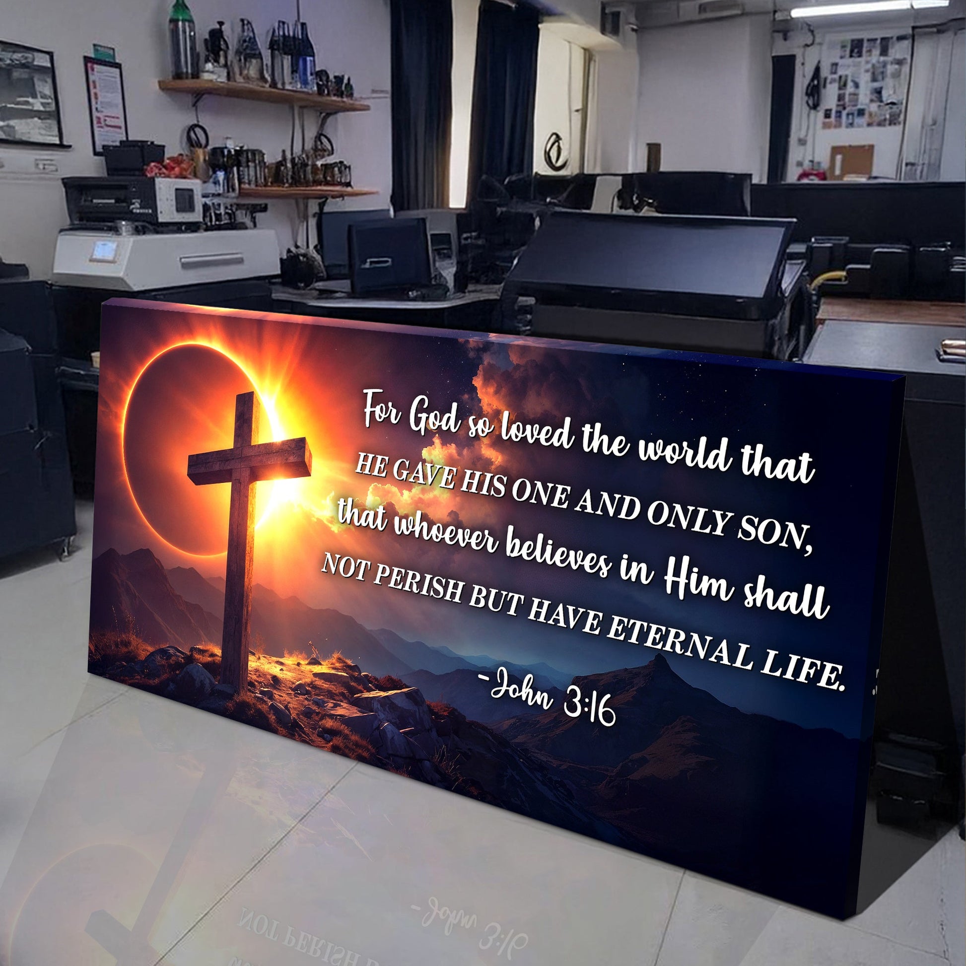John 3:16: For God So Loved The World Faith Sign III