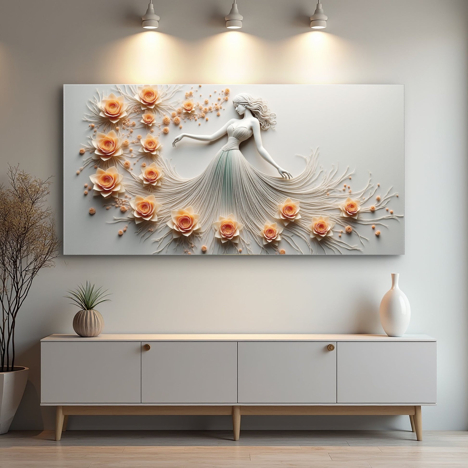 Modern Minimalist Woman Dance Wall Art