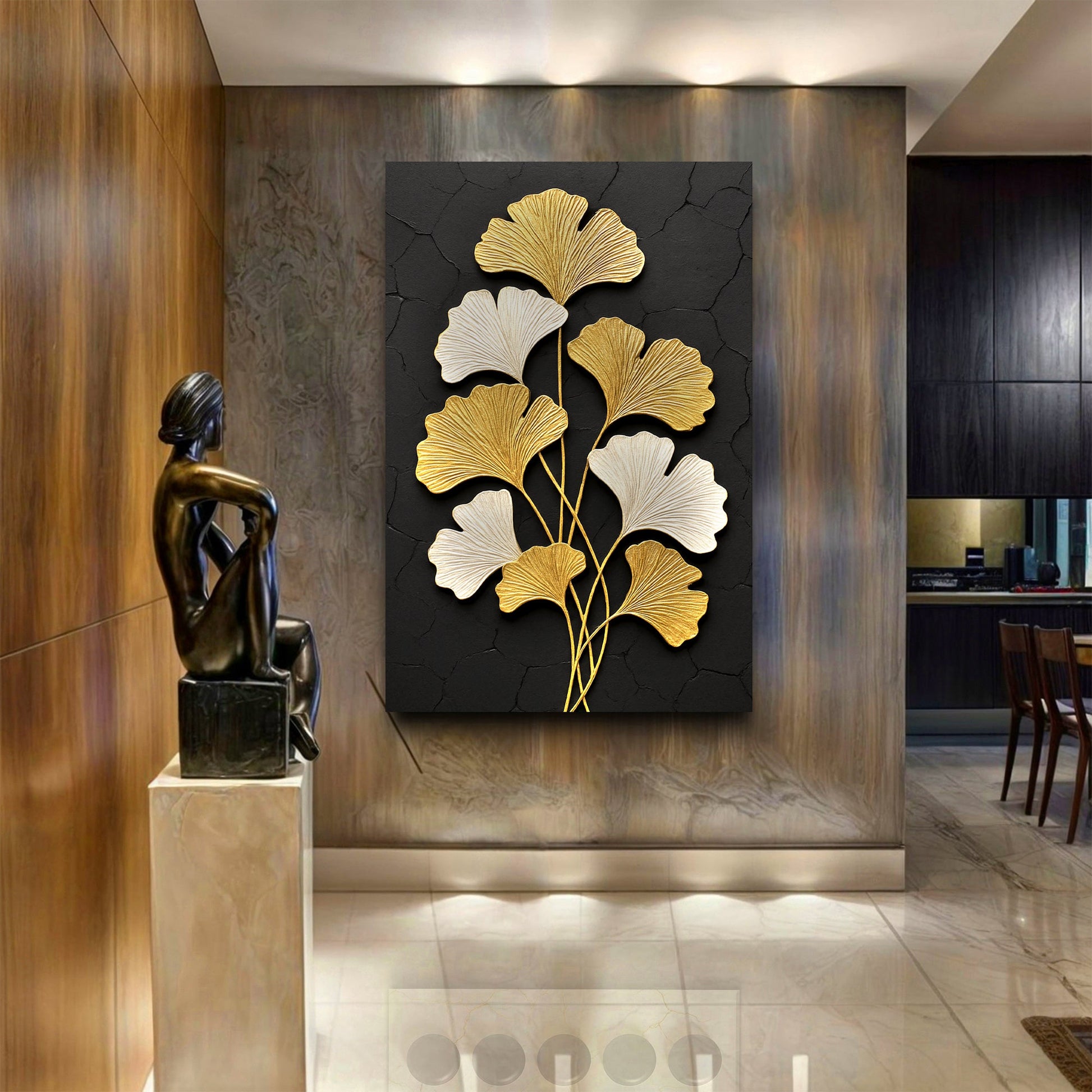 Golden Ginkgo Wall Art