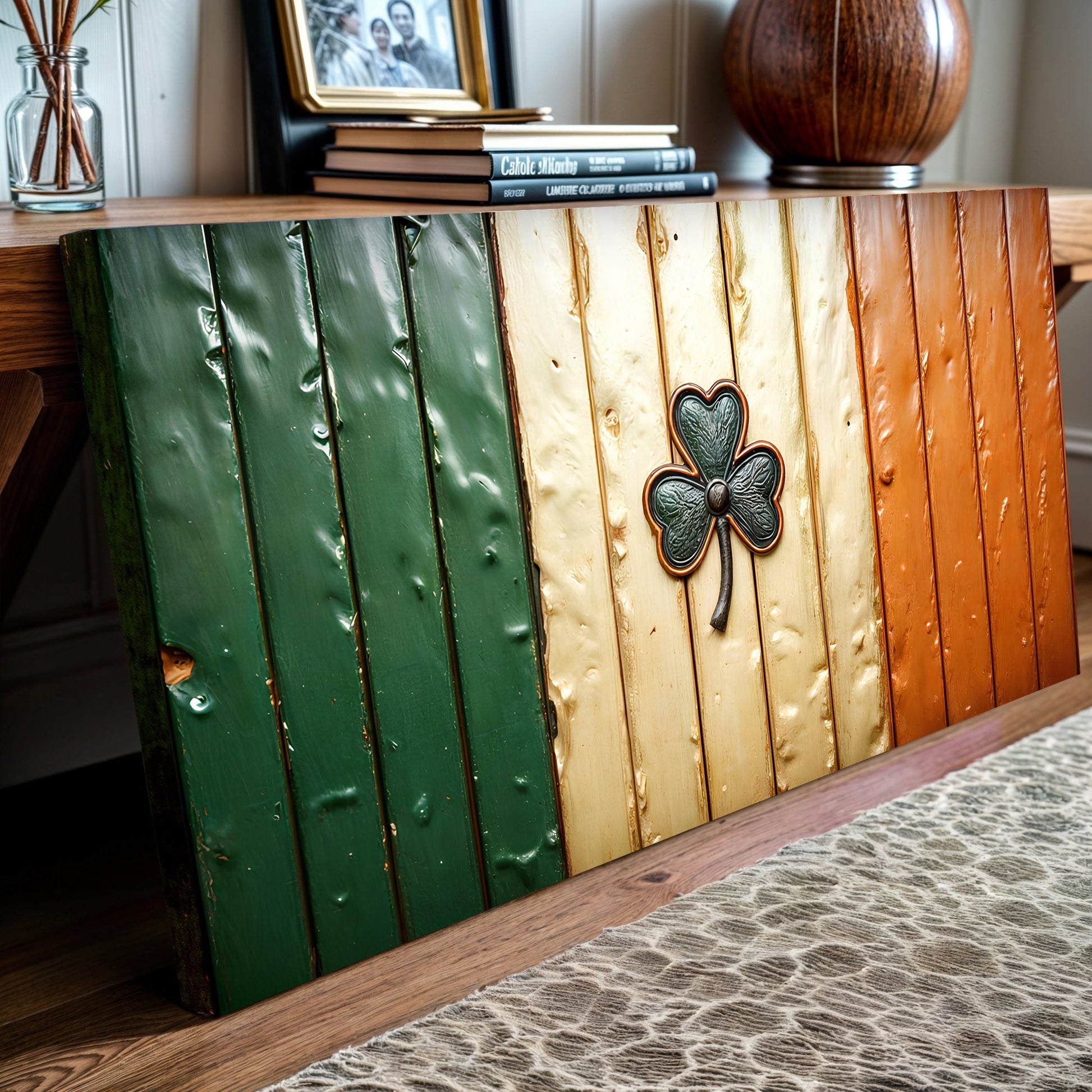 Irish Shamrock Glory Wooden Flag Wall Art II