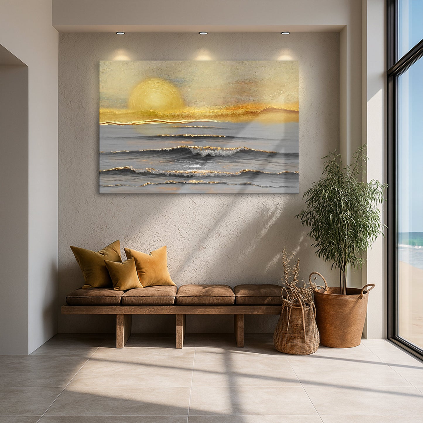 Golden Horizon Calm Wall Art