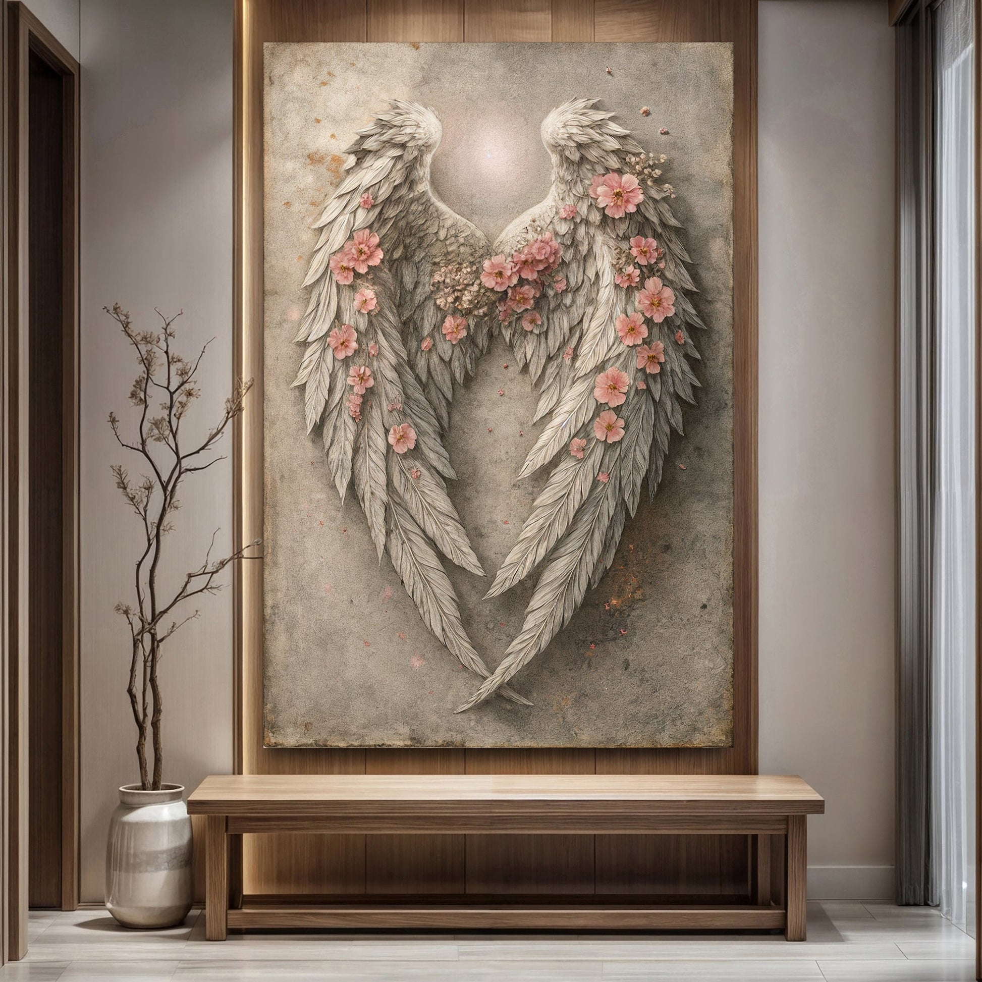 Abstract Blooming Wings Wall Art
