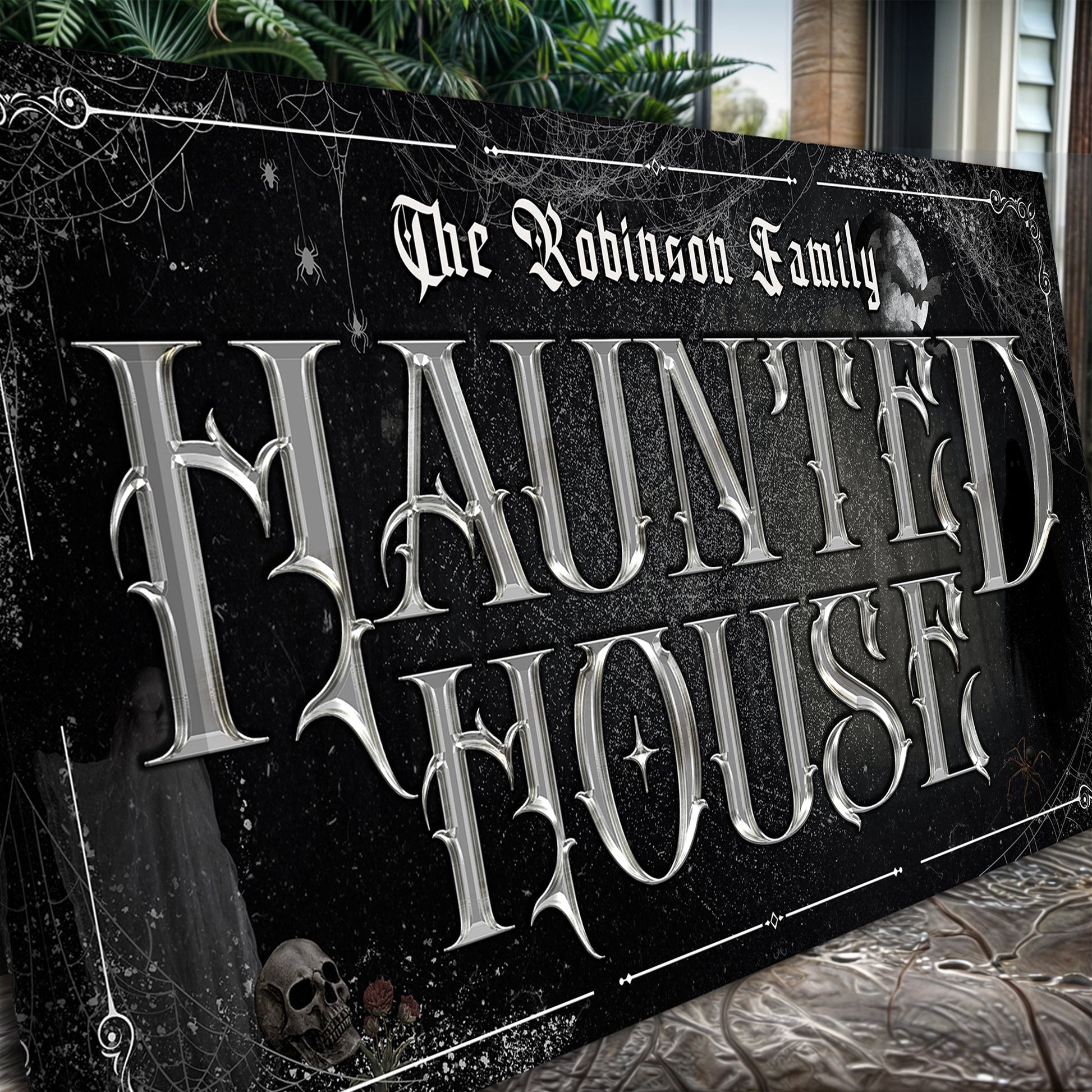 Personalized Haunted House Halloween Sign III