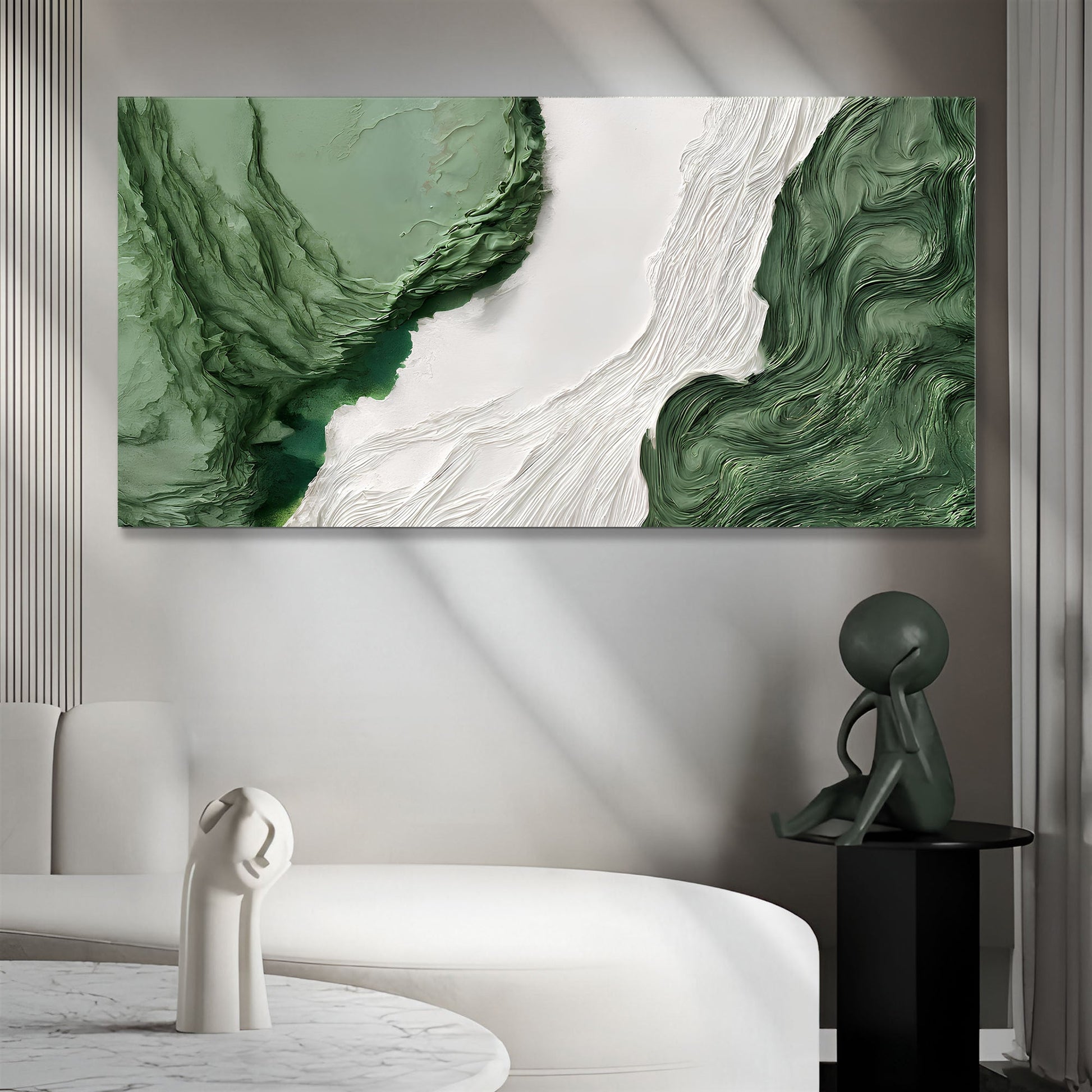 Green Rivers Abstract Wall Art V