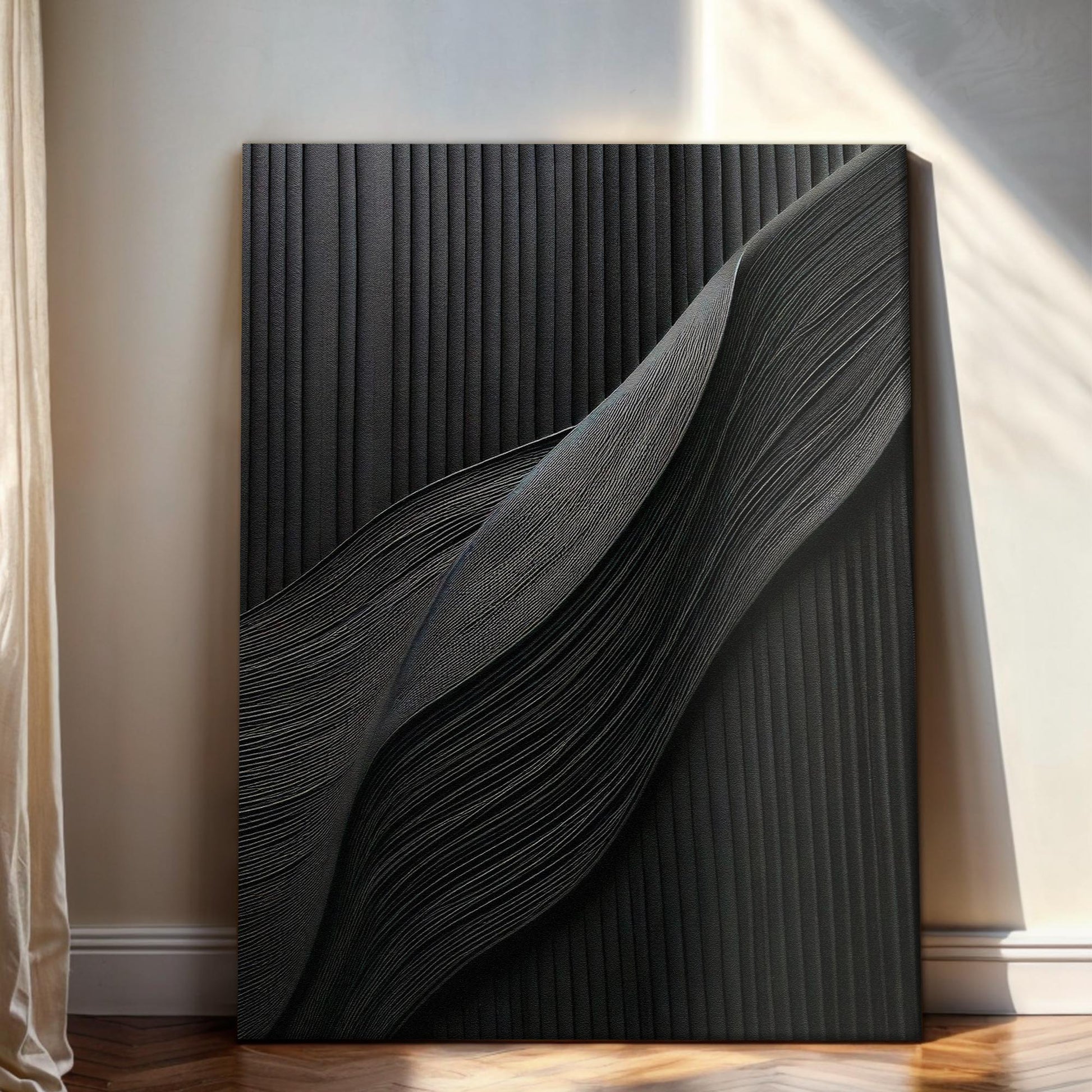 Luxury Black Minimalist Abstract Wall Art