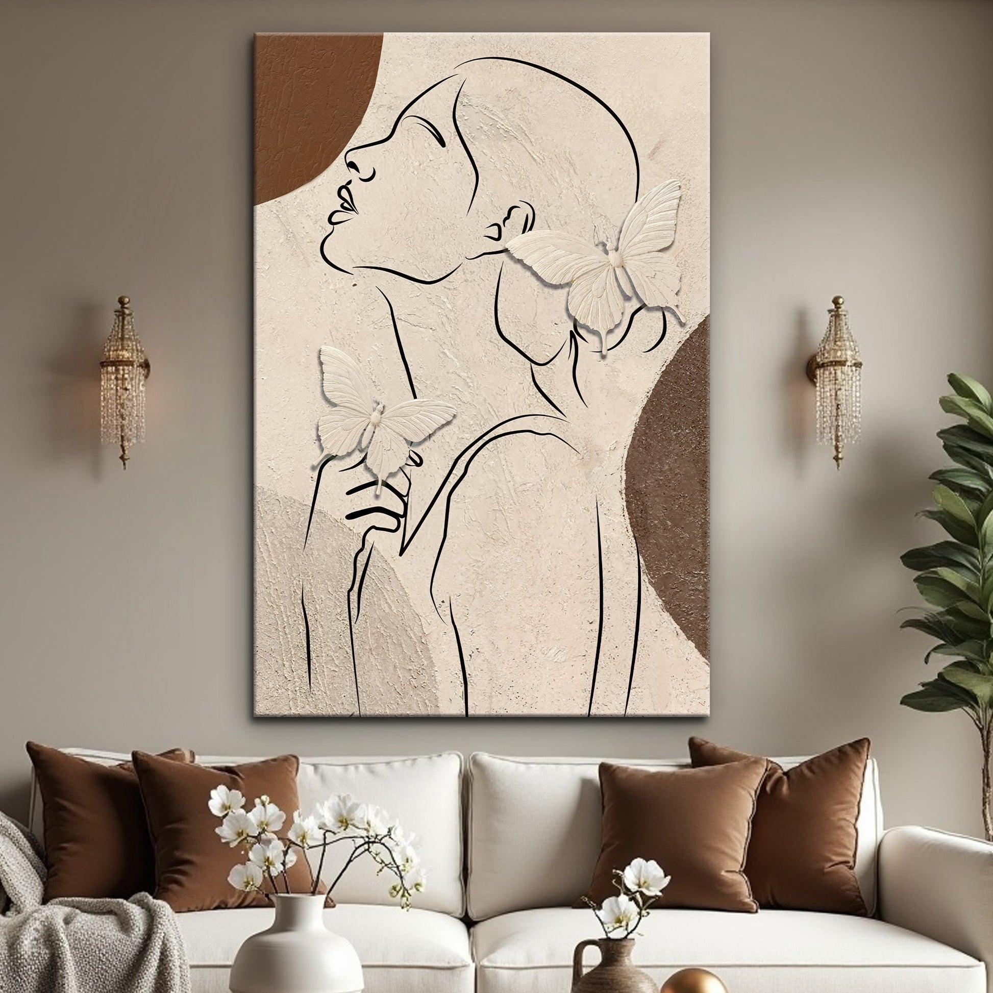 Minimalist Woman Line Art Canvas Wall Art