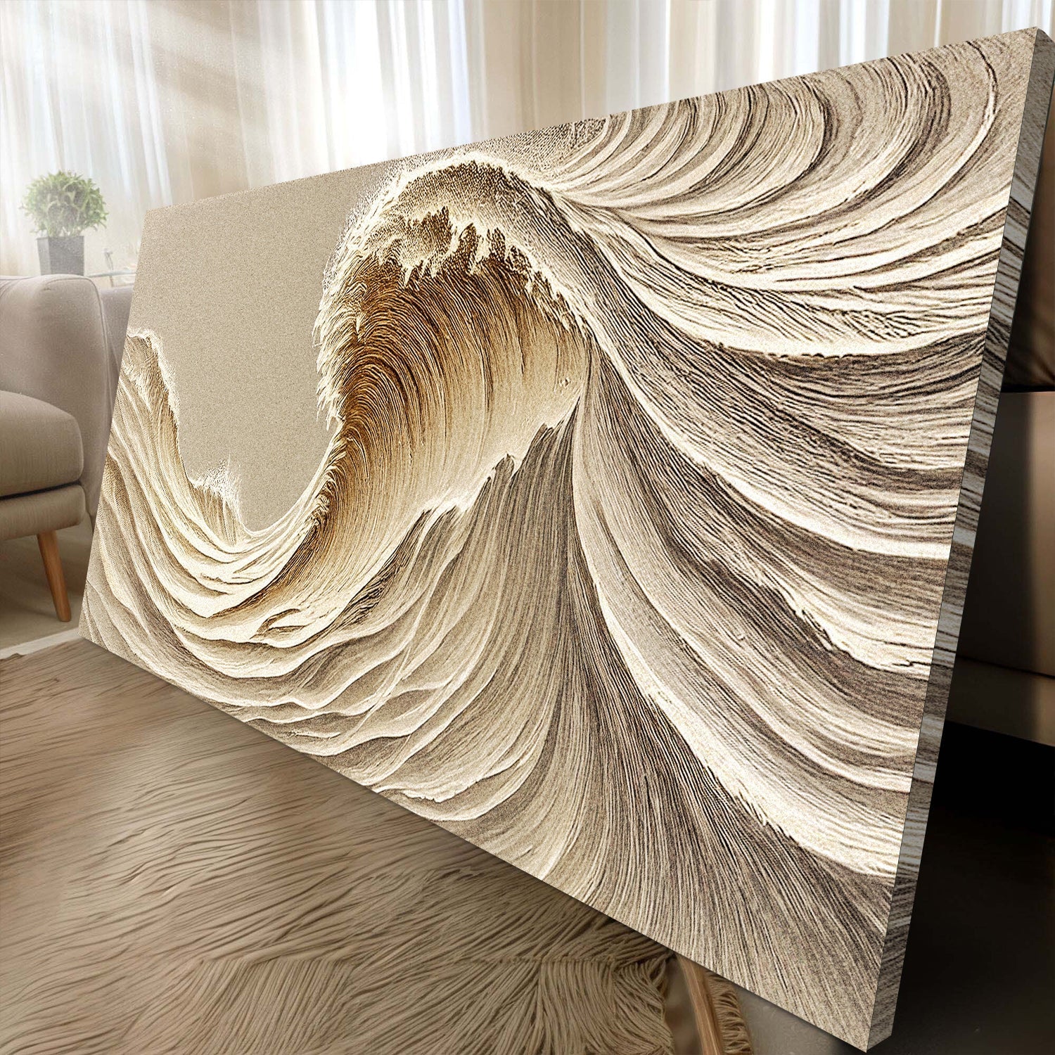 Beige Minimalist Wall Art III