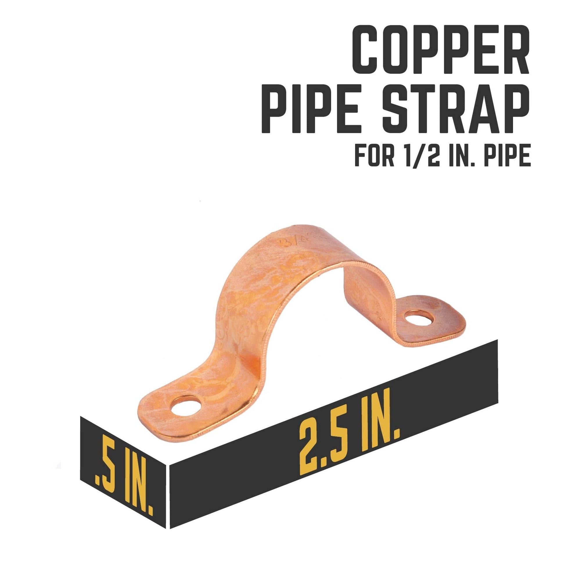 Copper Pipe Strap for 1/2 in. Dia. Black Steel Pipe