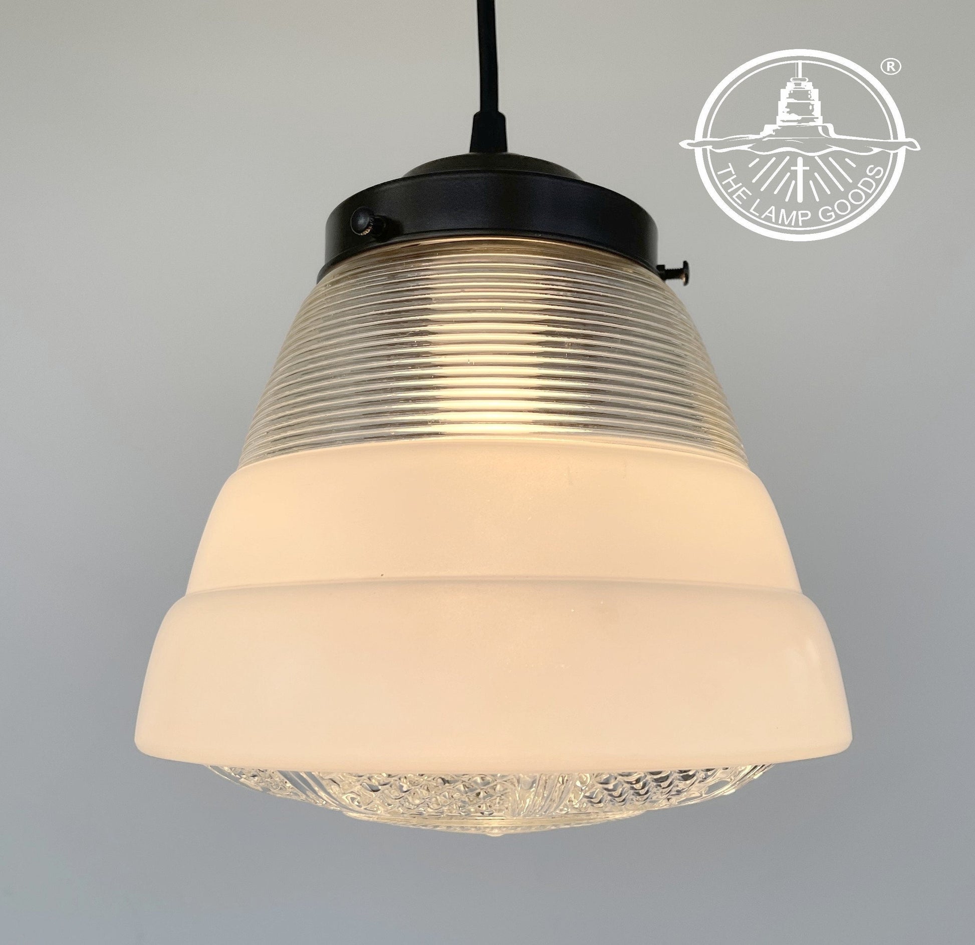 Retro 1970's Mid Century Glass Pendant Lighting