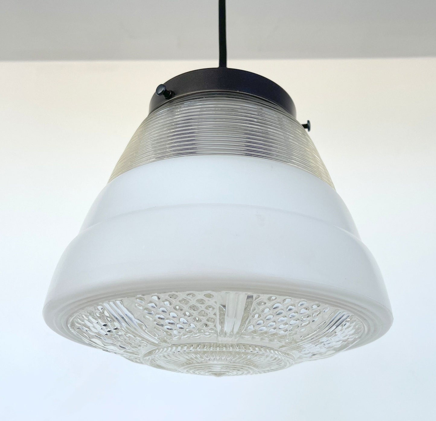 Retro 1970's Mid Century Glass Pendant Lighting