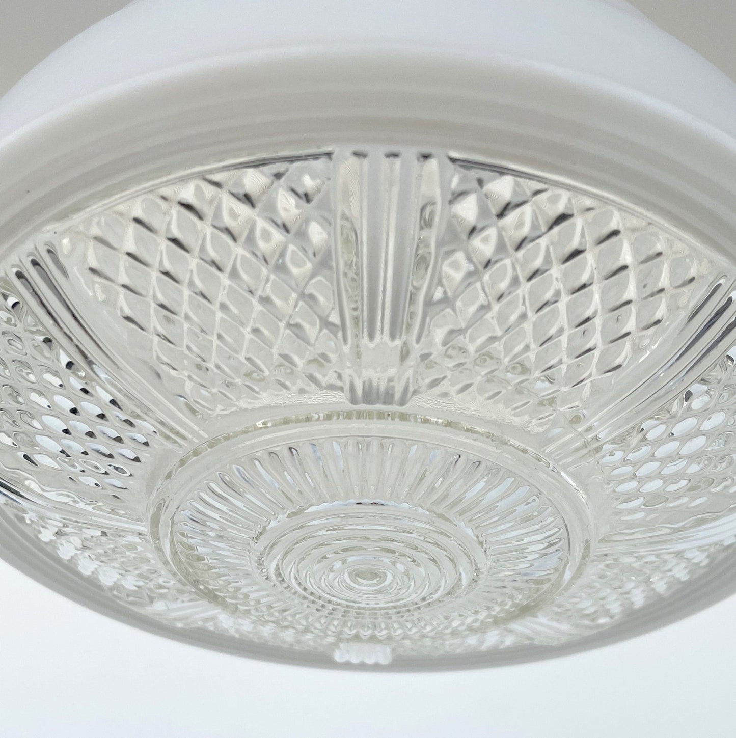 Retro 1970's Mid Century Glass Pendant Lighting