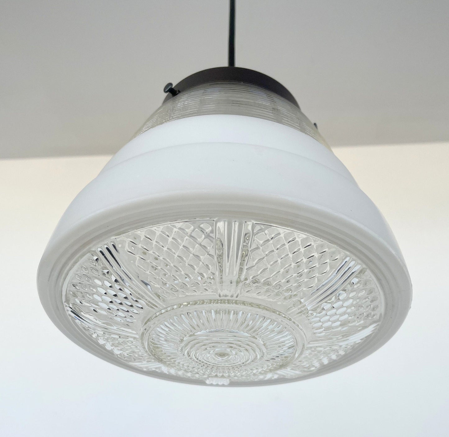 Retro 1970's Mid Century Glass Pendant Lighting