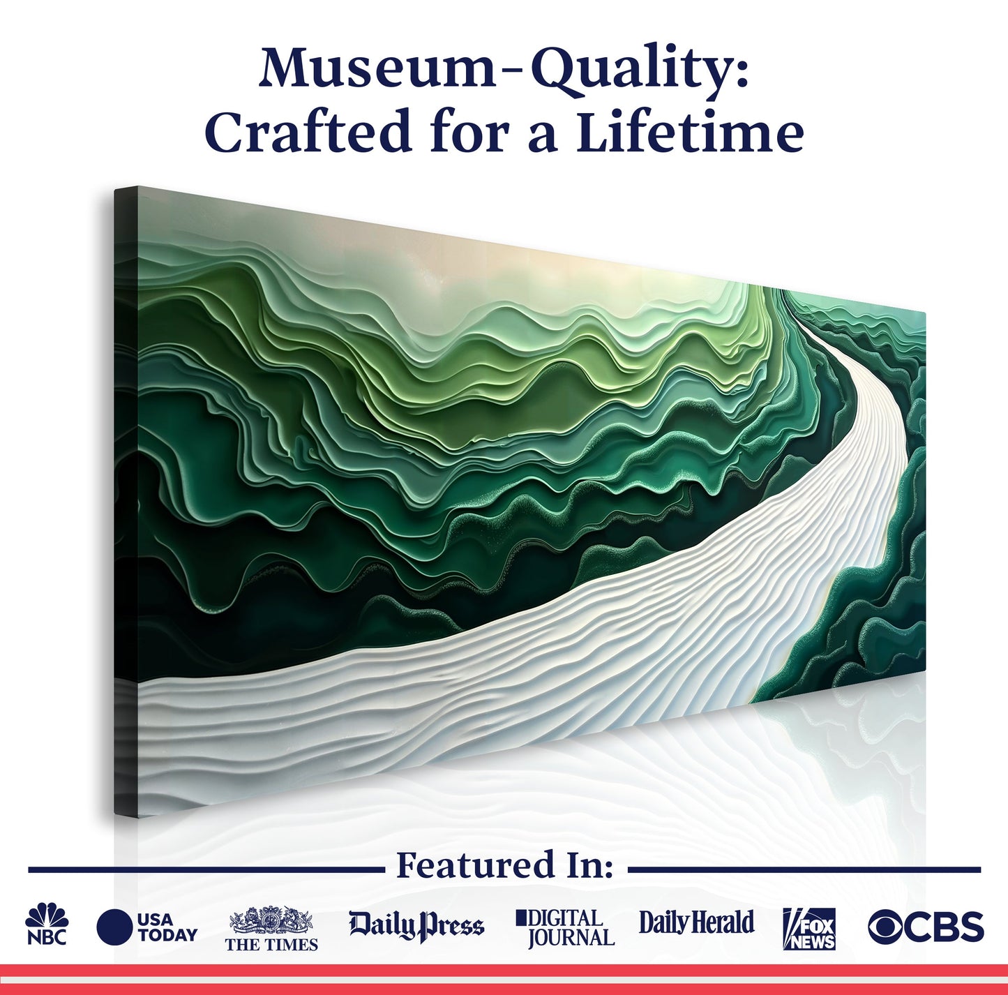 Green Rivers Abstract Wall Art III