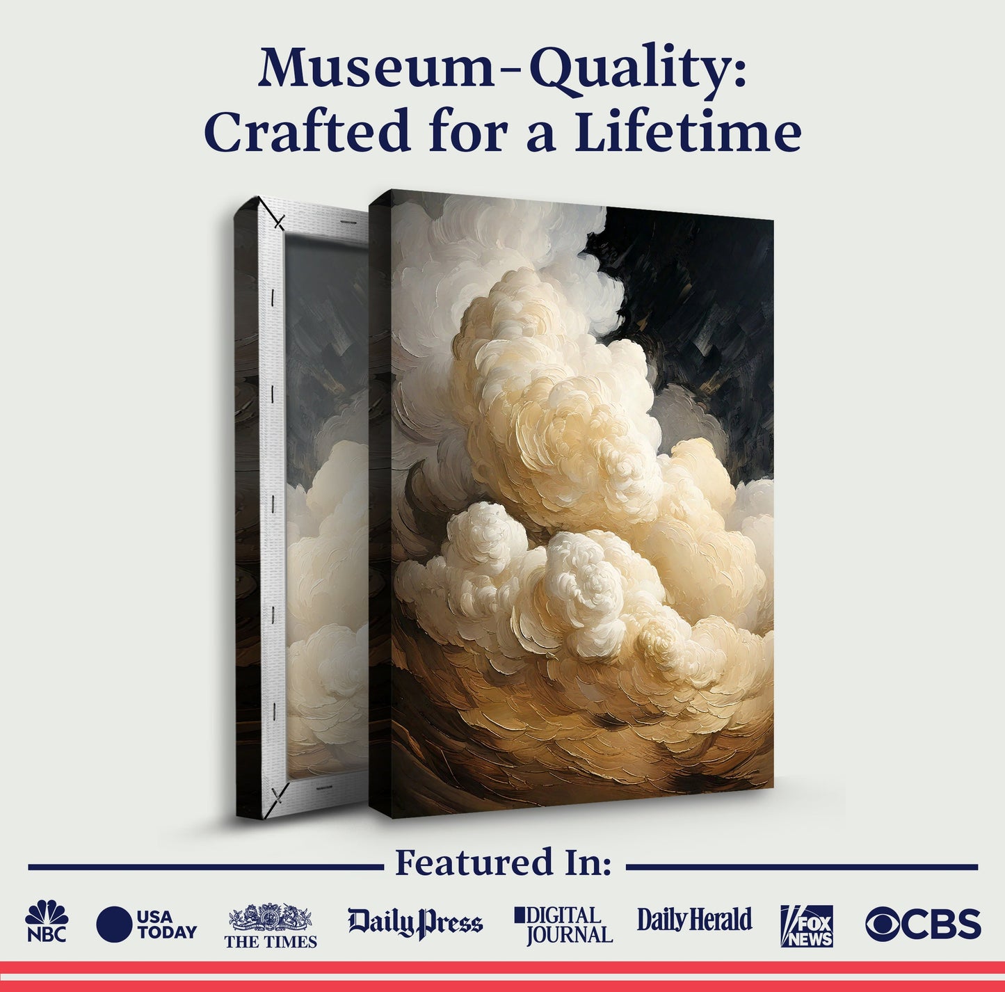 Beige Cloud Abstract Wall Art