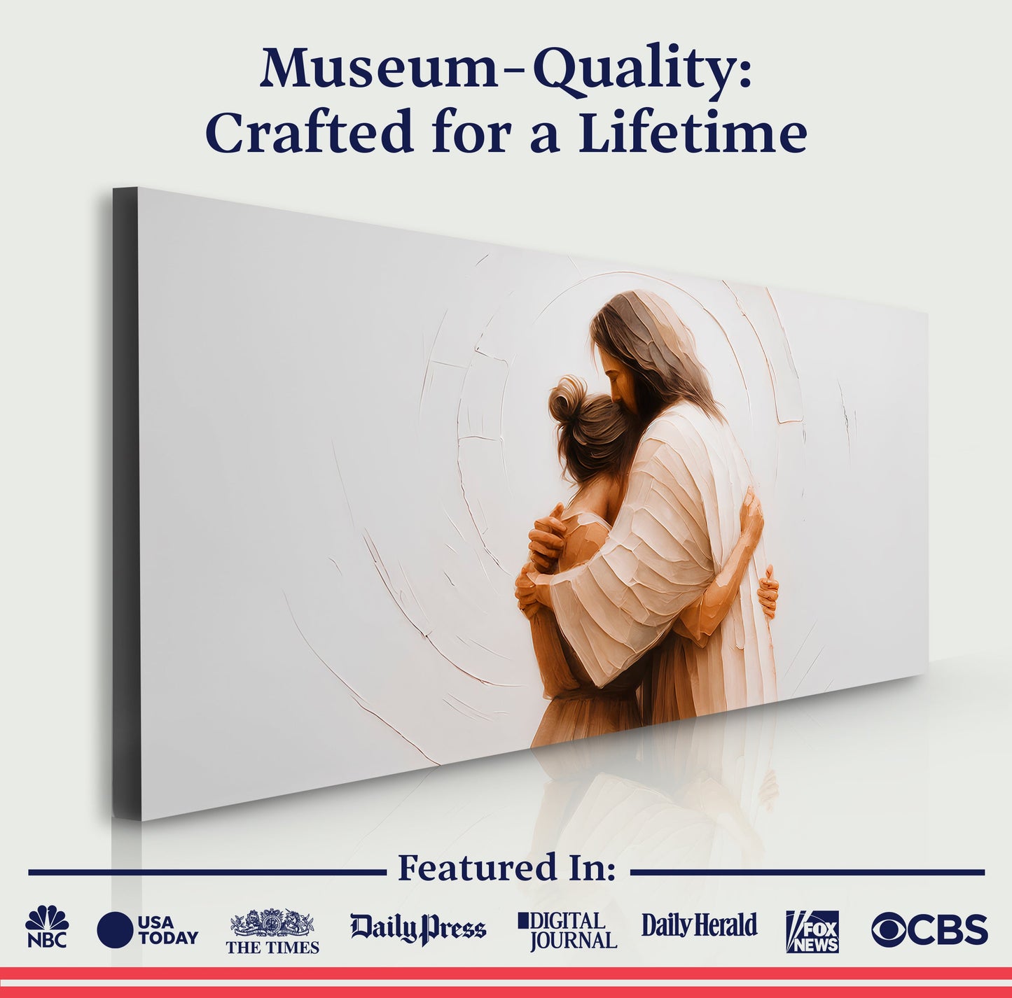 Divine Embrace of Grace Faith Wall Art II